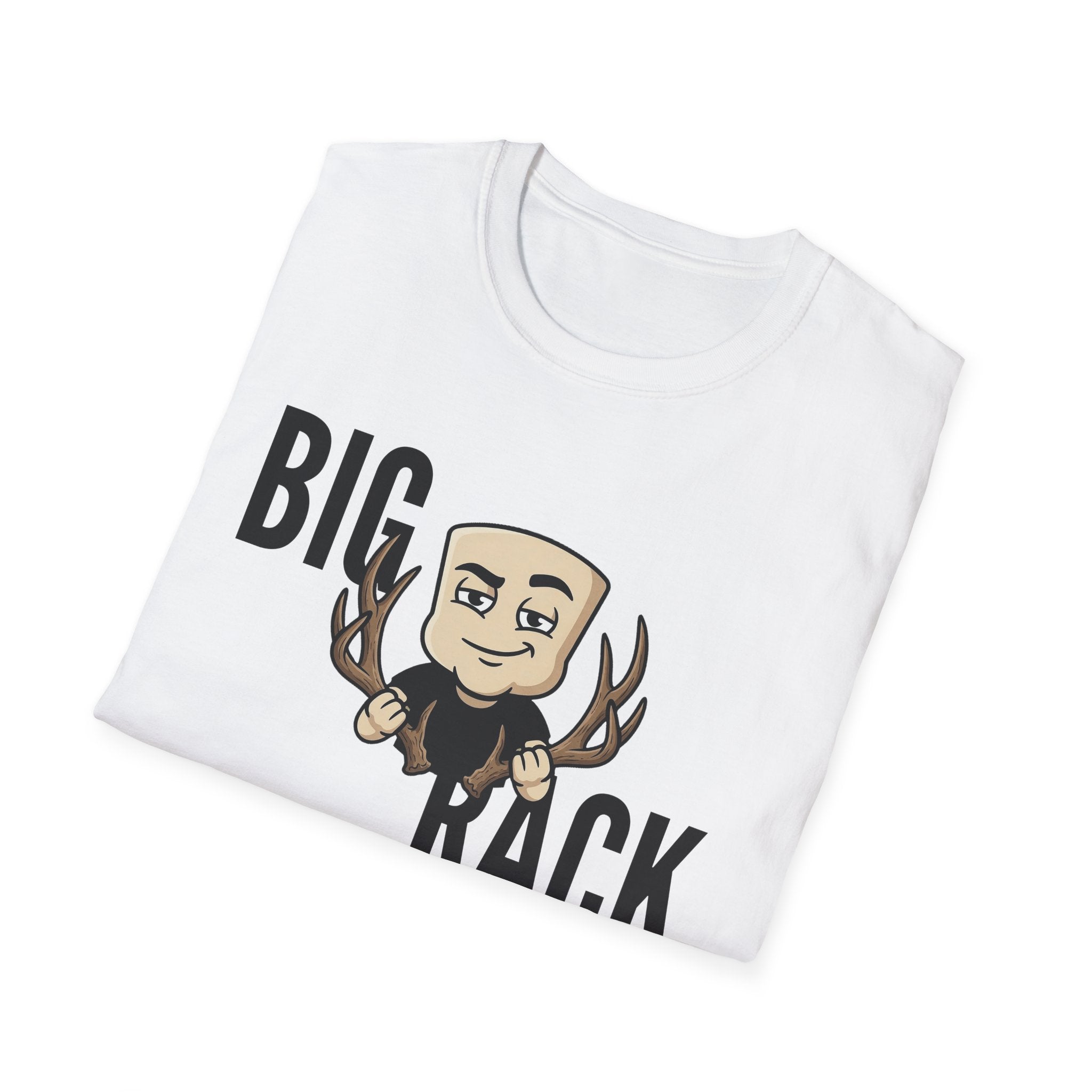 Big Rack T-Shirt, Funny Deer Hunting Tee, Buck Antler Hunter Gift Shirt, Sarcastic Outdoorsman Humor Tee for Men & Women