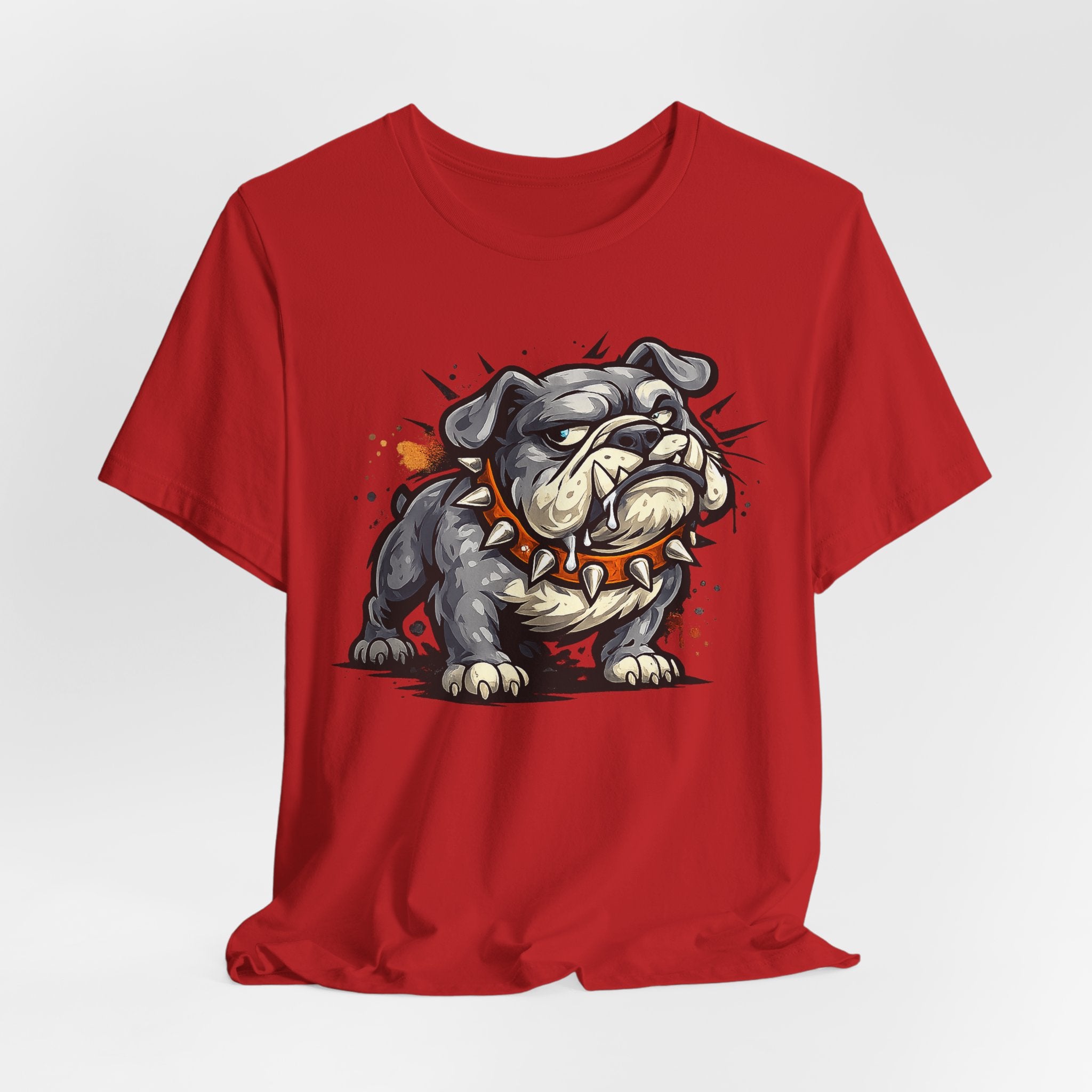 Bulldog Illustration Tee | Tough Cartoon Bulldog Graphic T-Shirt, Fierce Dog Art Unisex Gift