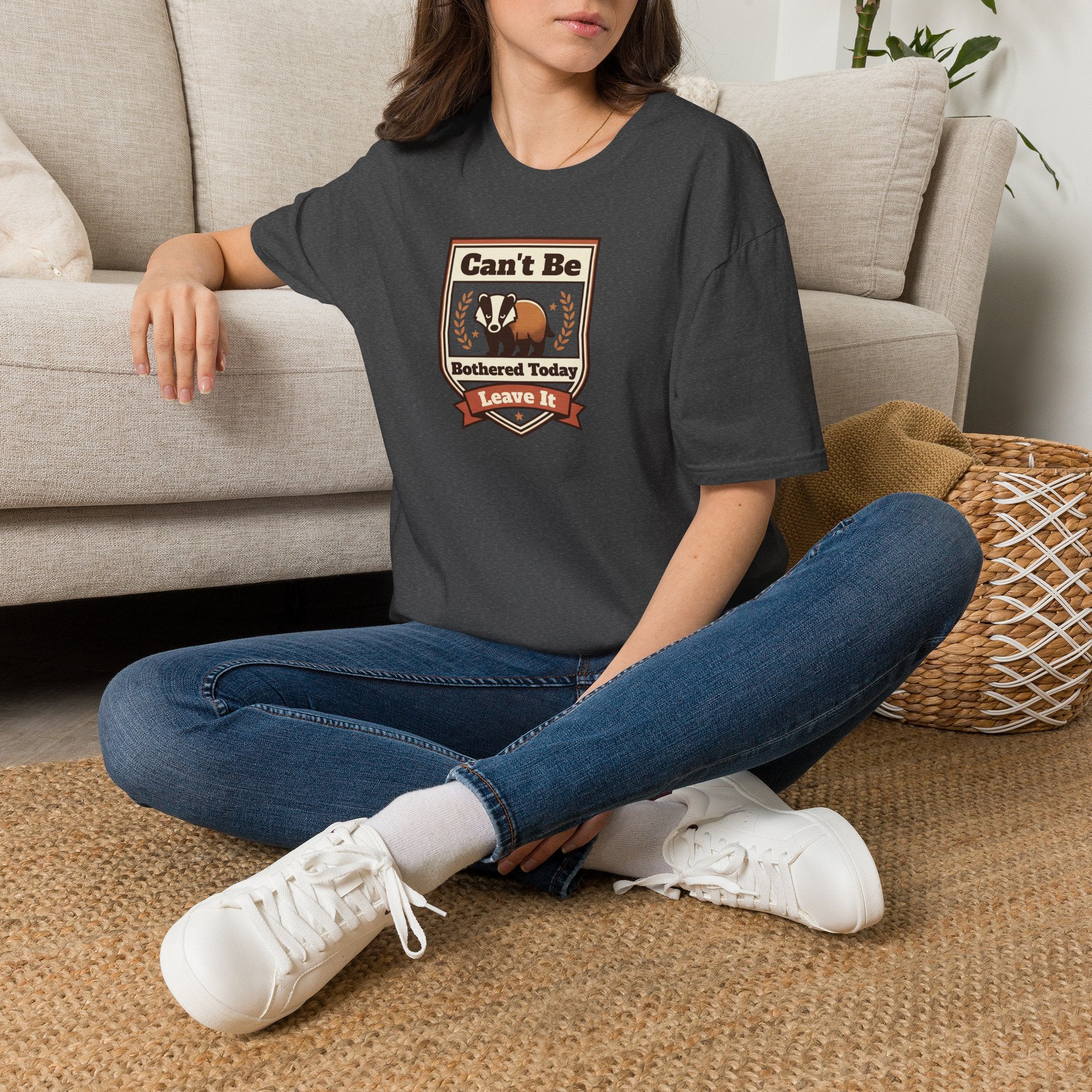Can't Be Bothered Today Leave It T-Shirt | Badger Graphic Tee
