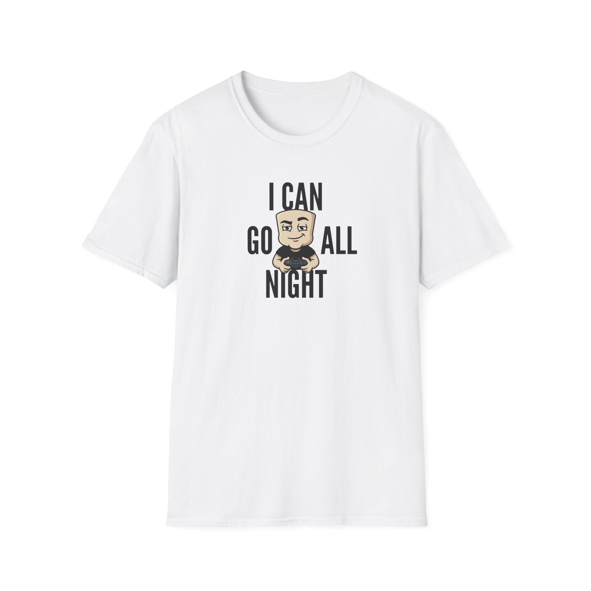 I Can Go All Night T-Shirt | Funny Gamer Tee | Video Game Controller Innuendo Humor Gift