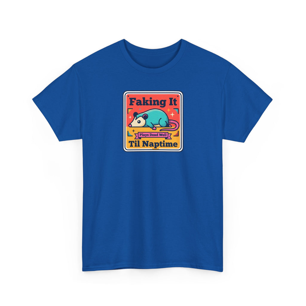 Faking It Til Naptime T-Shirt | Funny Sleeping Panda Tee | Cute Retro Humor Gift for Tired People