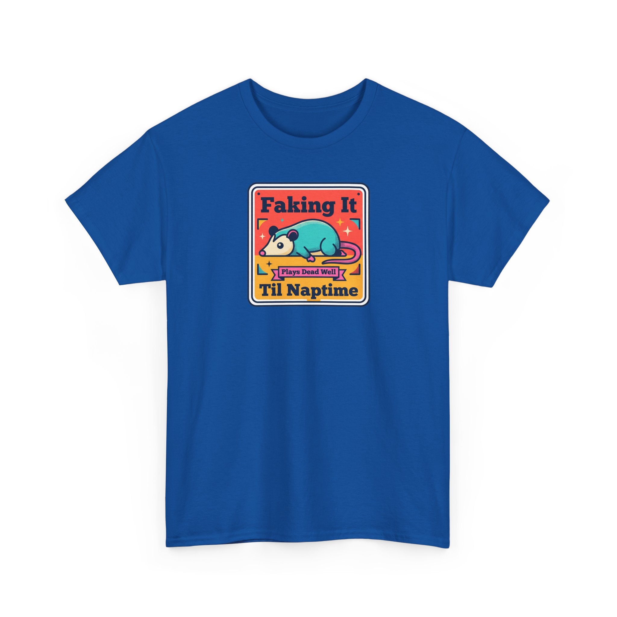 Faking It Til Naptime T-Shirt | Funny Sleeping Panda Tee | Cute Retro Humor Gift for Tired People