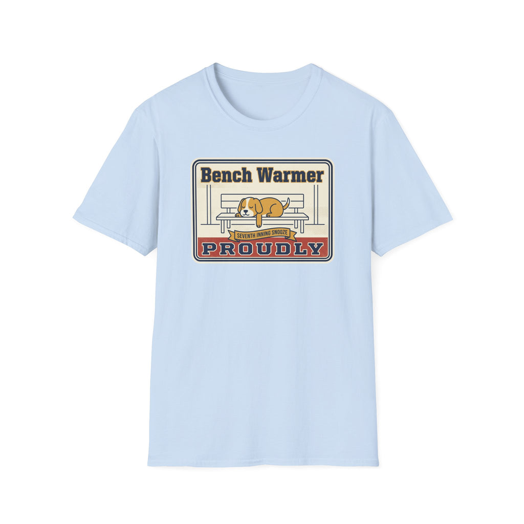 Funny Lazy Dog T-Shirt | Bench Warmer Sarcastic Humor Tee