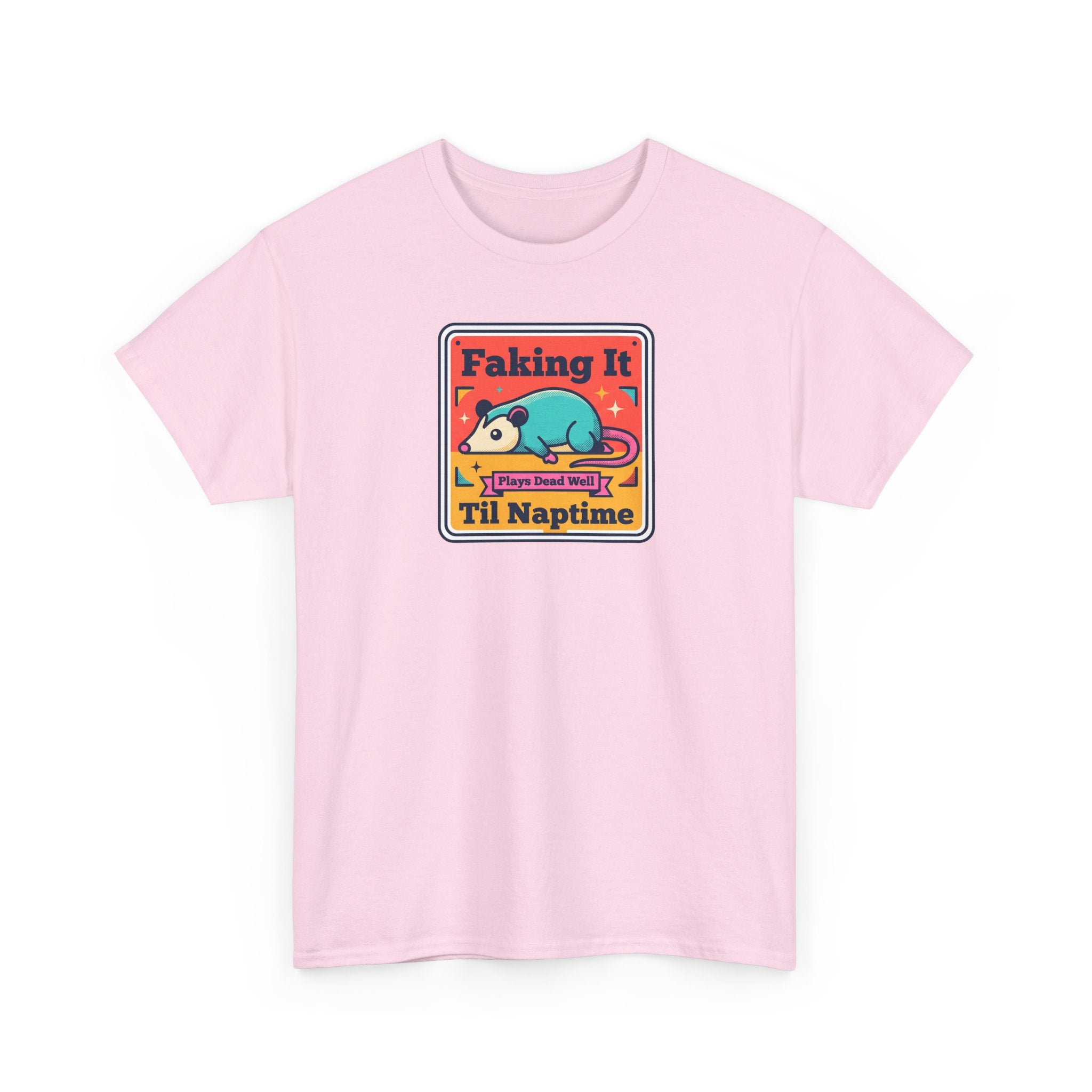 Faking It Til Naptime T-Shirt | Funny Sleeping Panda Tee | Cute Retro Humor Gift for Tired People