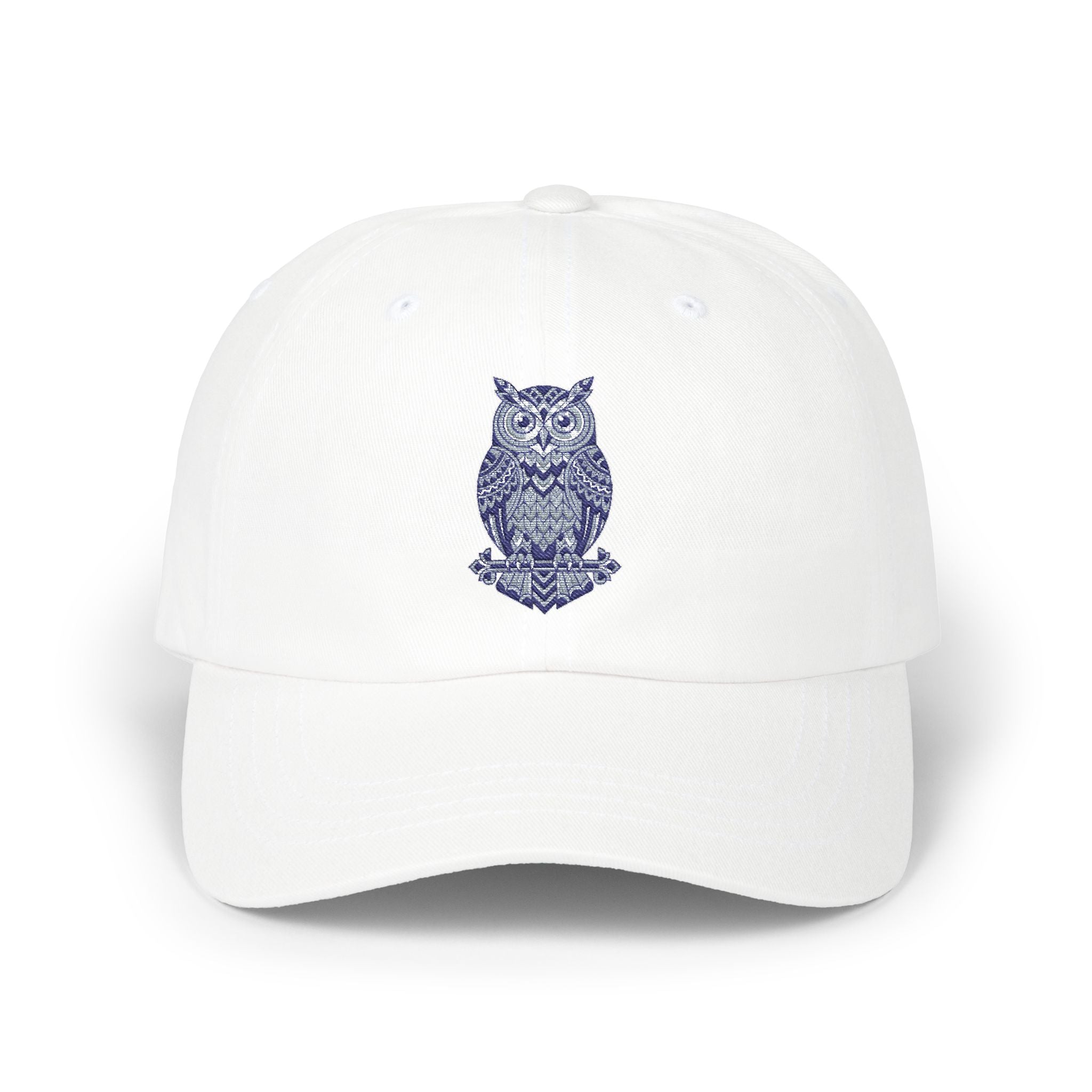 Embroidered Blue Owl Dad Cap – Classic Casual Baseball Hat
