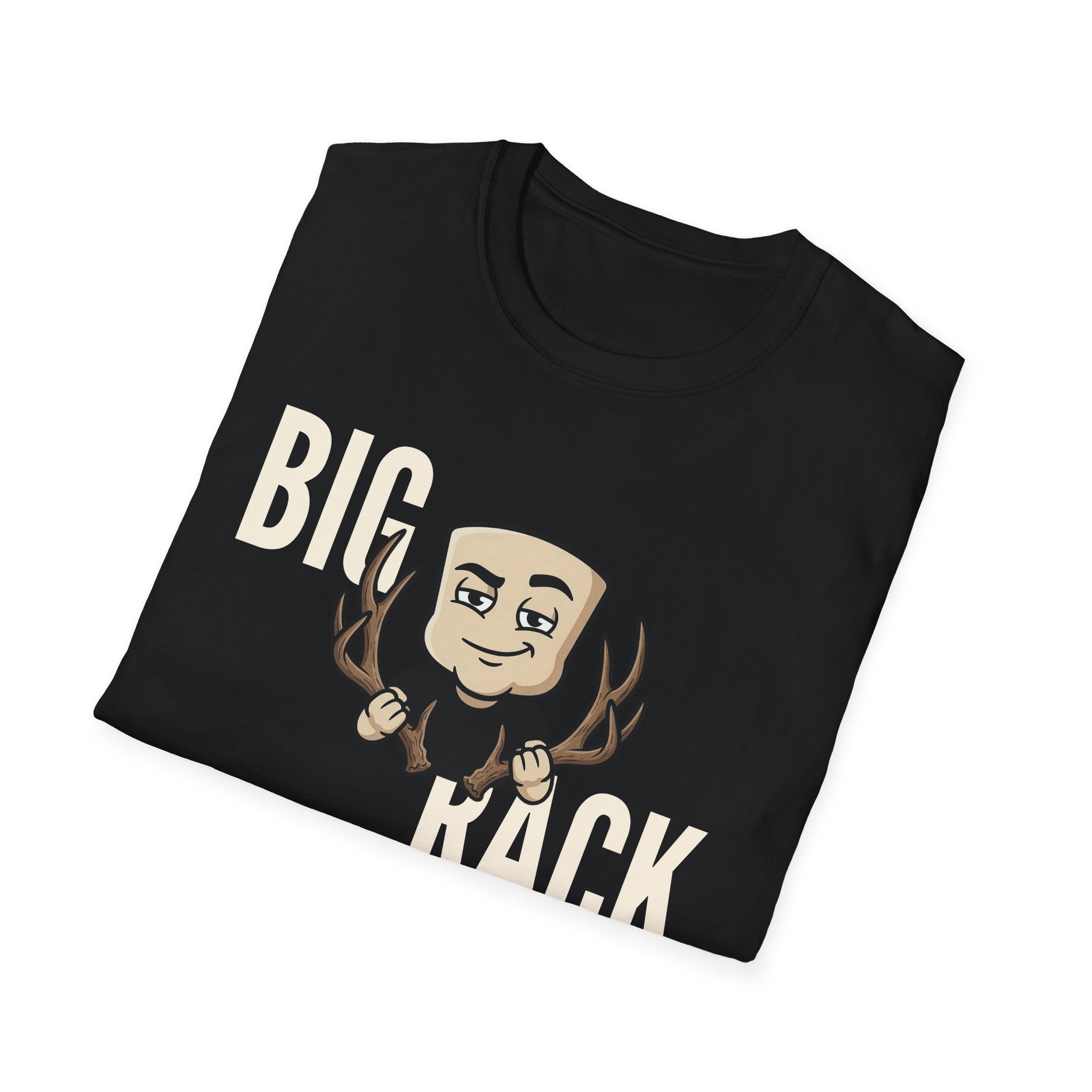 Big Rack T-Shirt, Funny Deer Hunting Tee, Buck Antler Hunter Gift Shirt, Sarcastic Outdoorsman Humor Tee for Men & Women