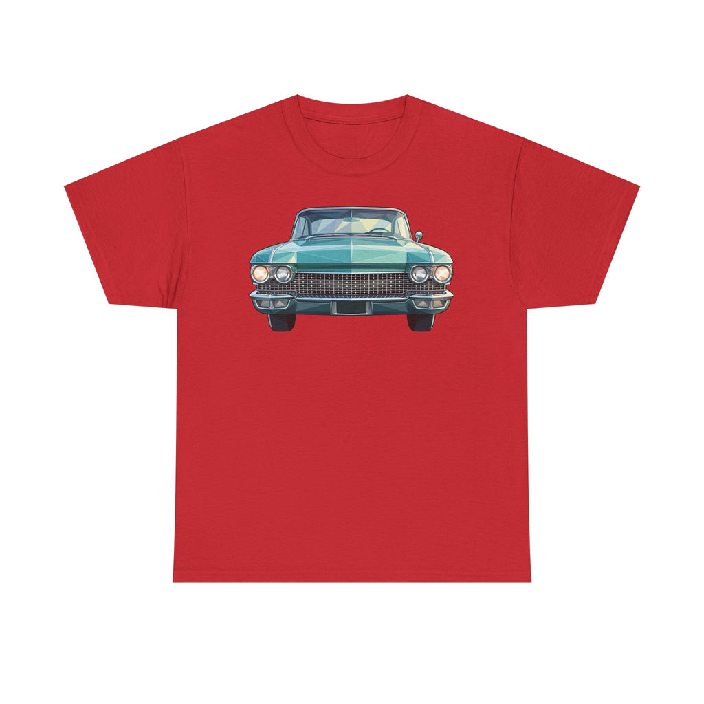 Classic Luxury Cruiser Car Tee | Big Fins Front & Rear Car Illustration