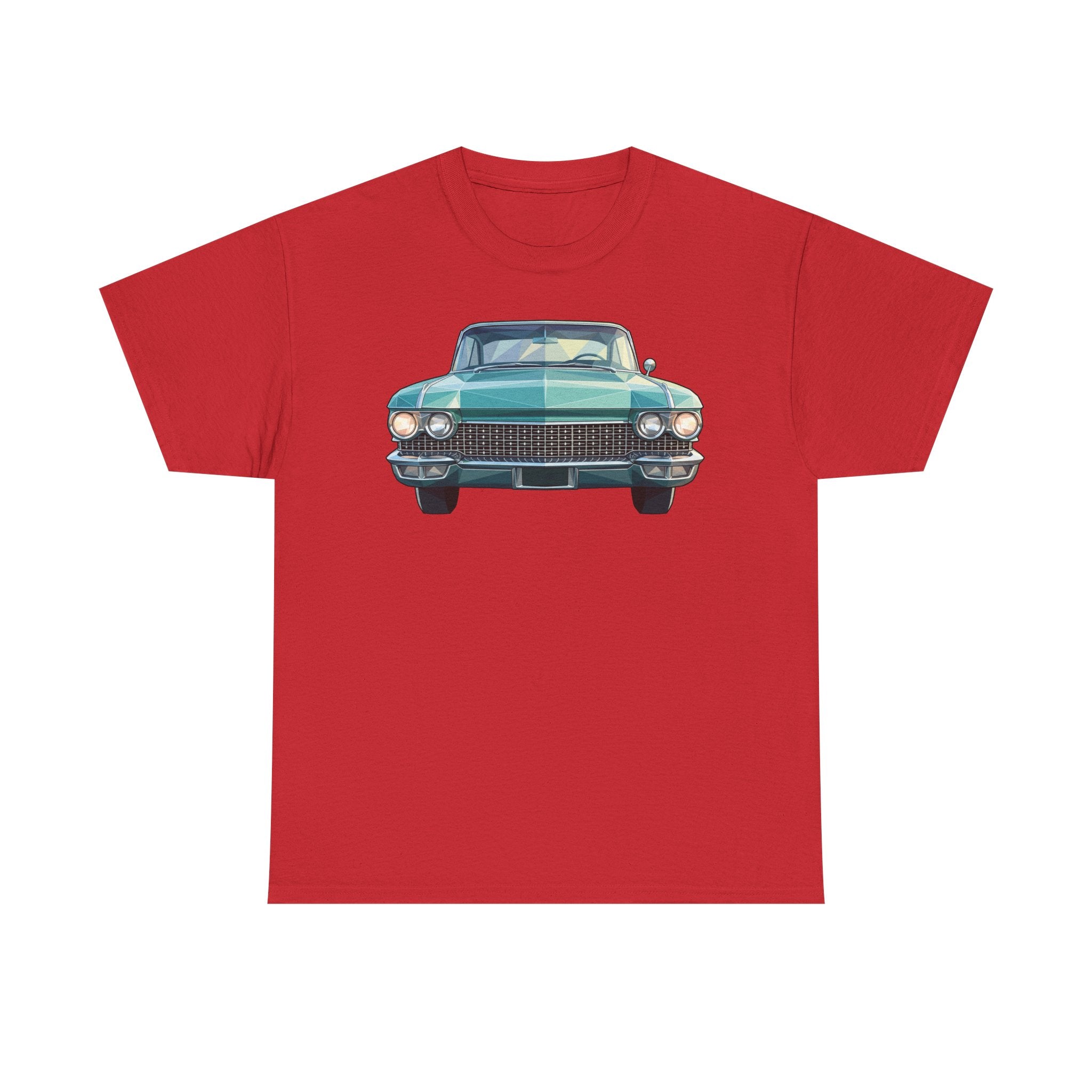 Classic Luxury Cruiser Car Tee | Big Fins Front & Rear Car Illustration