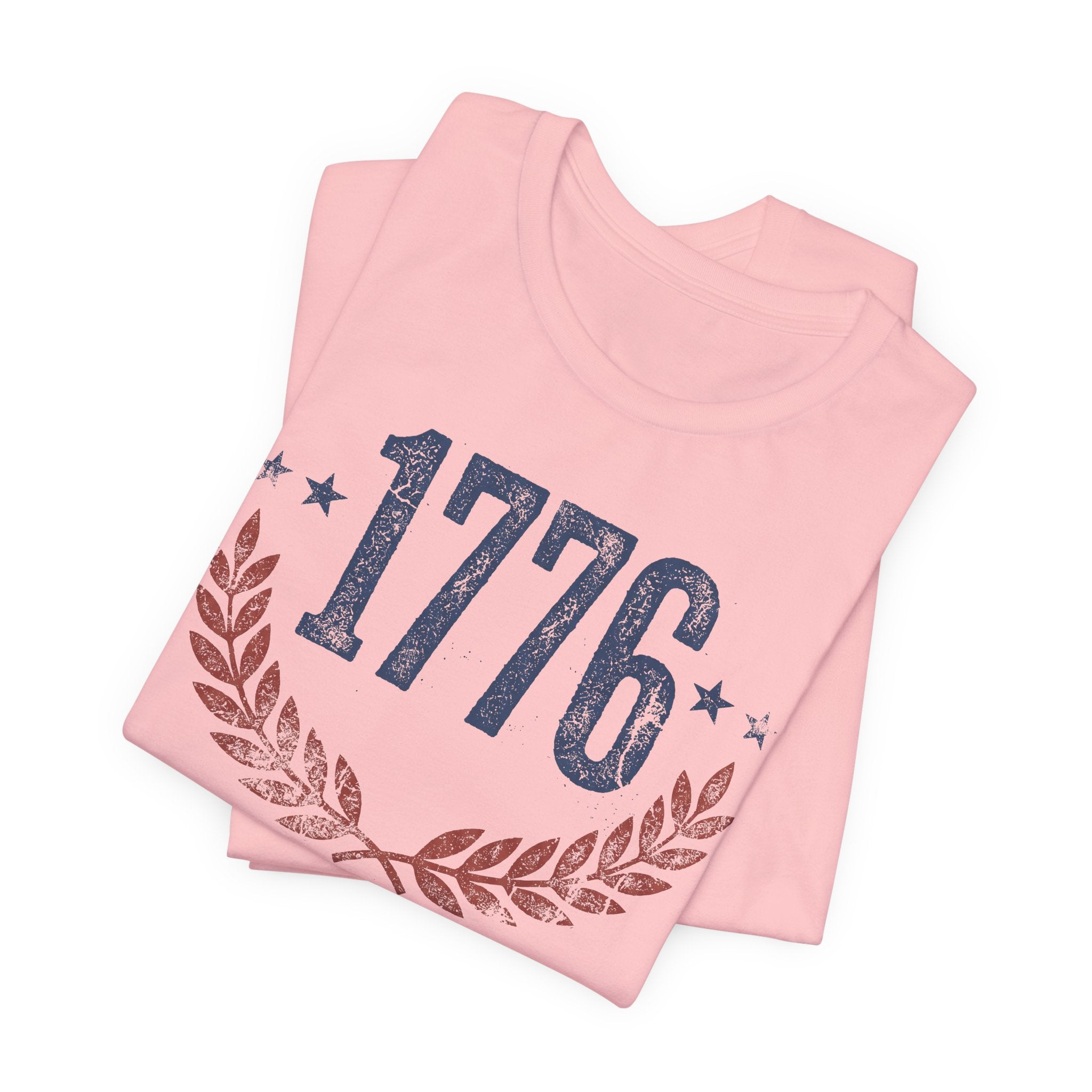 1776 Laurel Wreath T-Shirt | Patriotic American Revolution History Independence Day Graphic Tee