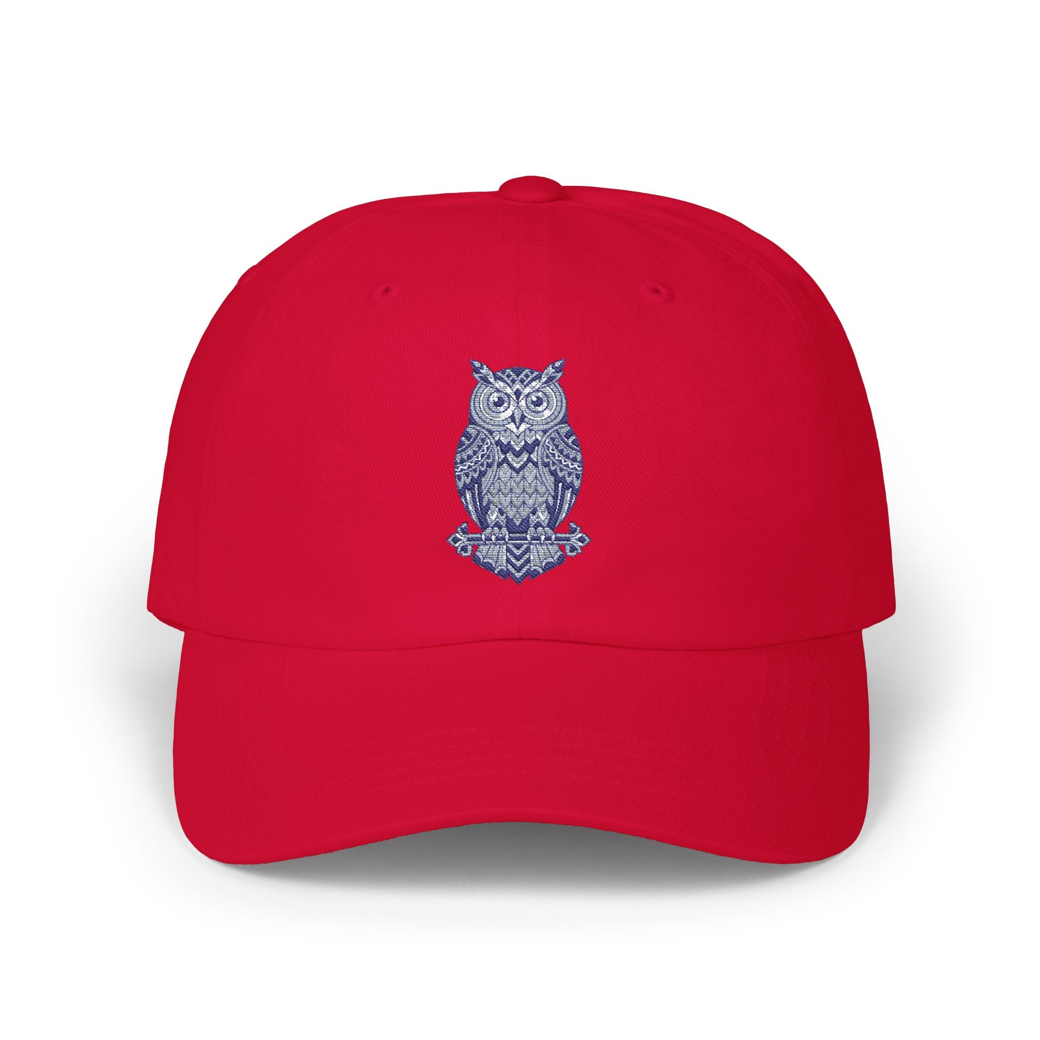 Embroidered Blue Owl Dad Cap – Classic Casual Baseball Hat