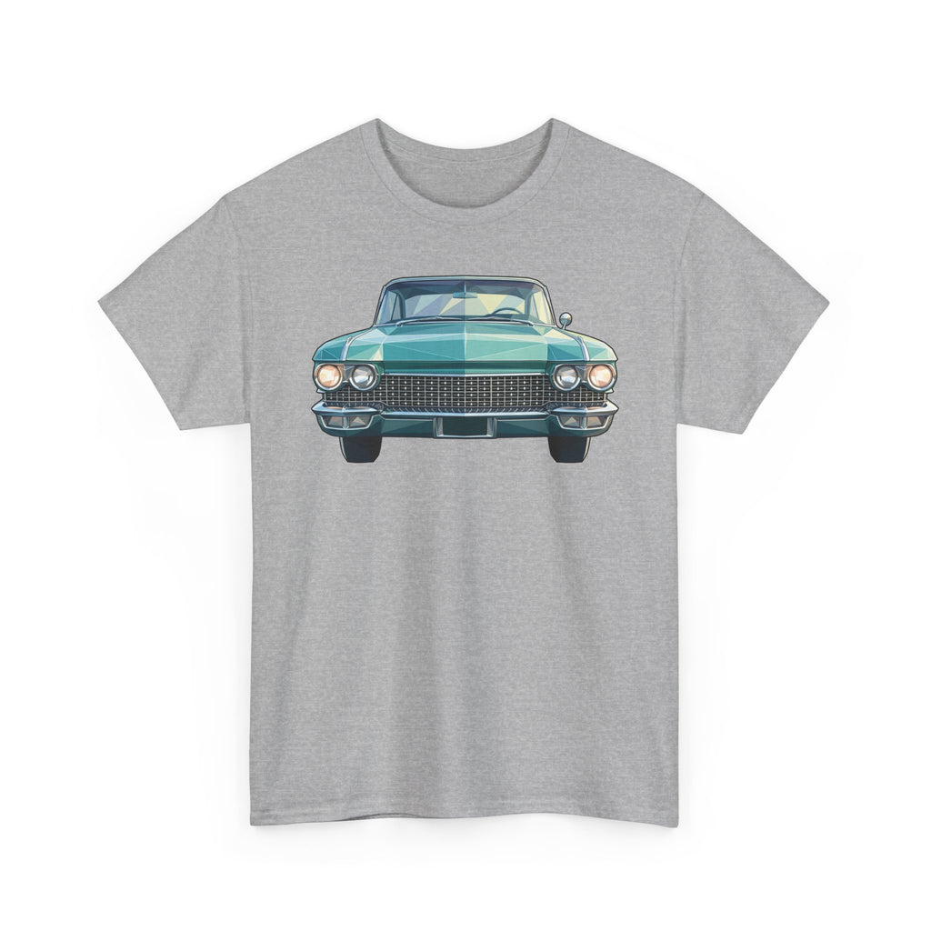 Classic Luxury Cruiser Car Tee | Big Fins Front & Rear Car Illustration
