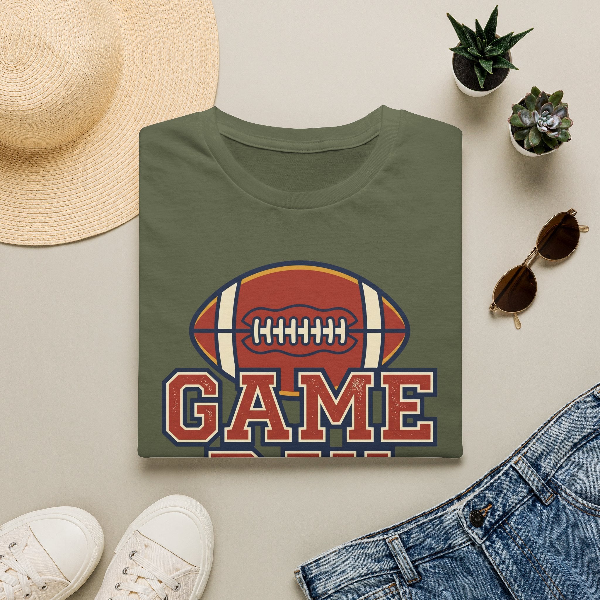 Game Day Football T-Shirt | Vintage Retro Football Fan Tee