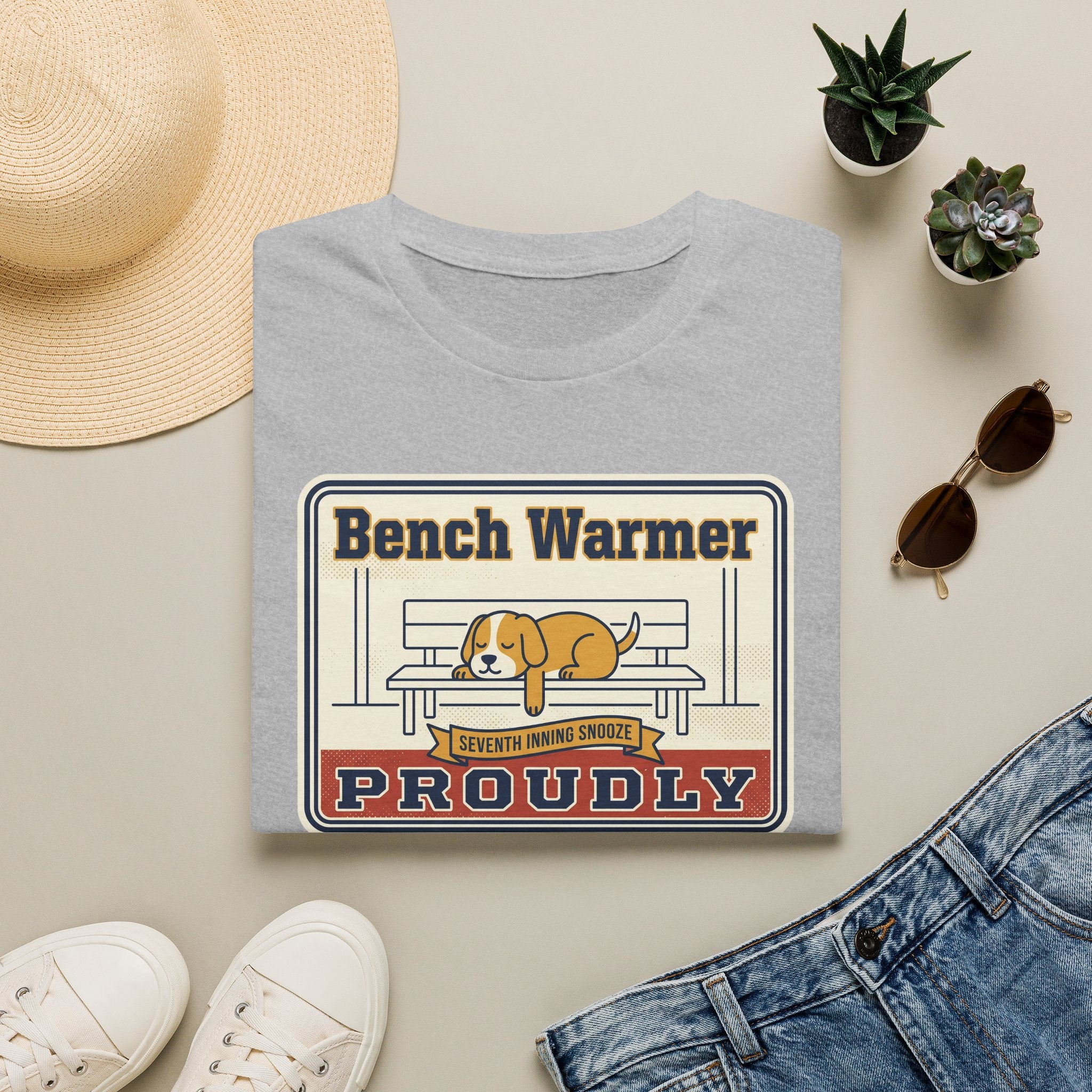 Funny Lazy Dog T-Shirt | Bench Warmer Sarcastic Humor Tee