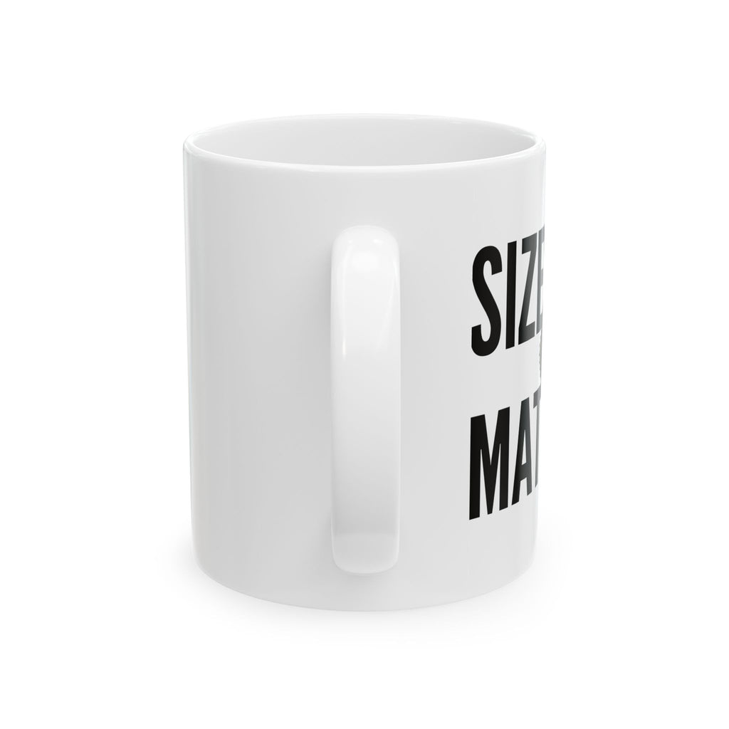 Funny Fishing Mug Size Matters | Gift for Fisherman Dad | Cartoon Fishing Coffee Cup | Funny Angler Gift | Novelty 11oz 15oz Ceramic Mug