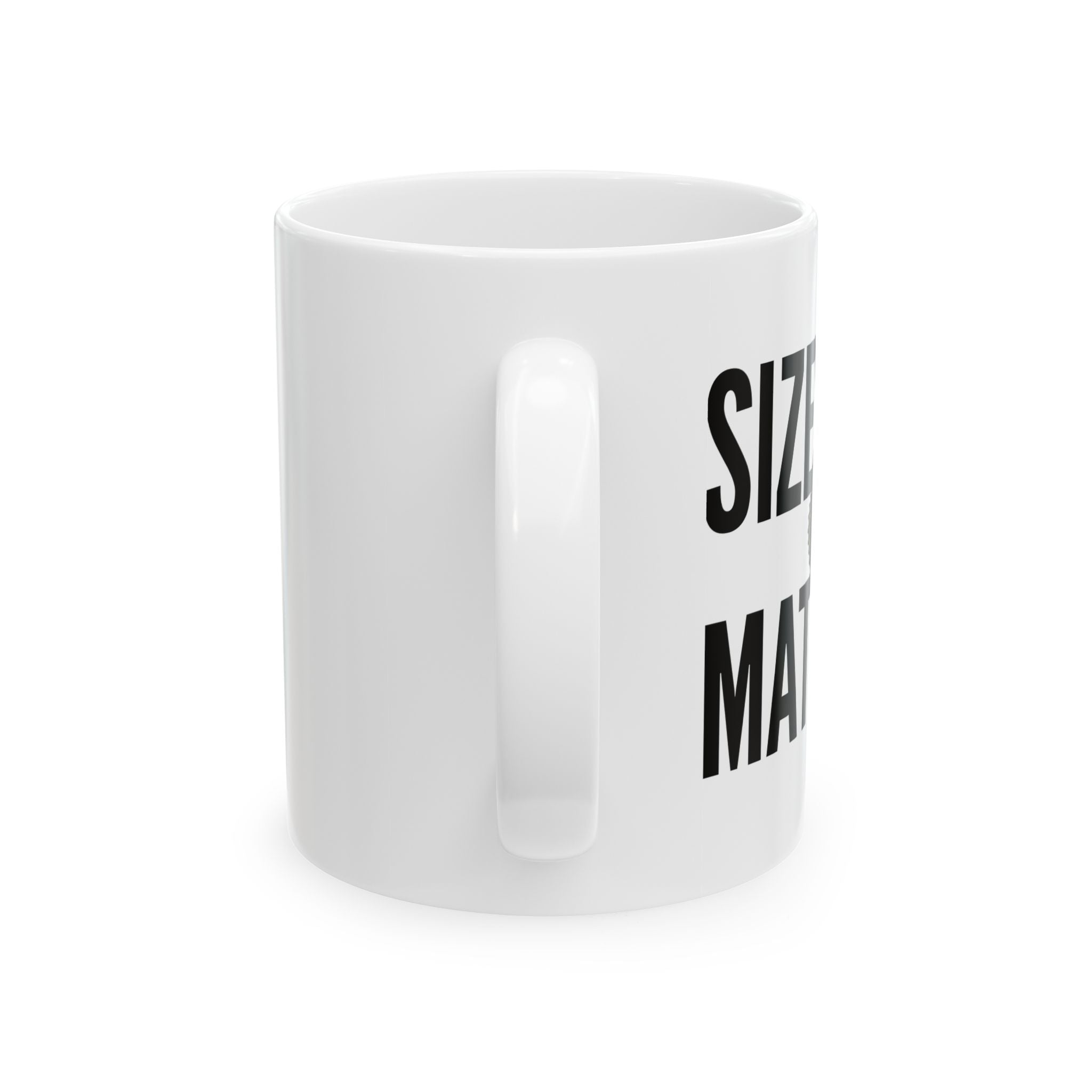 Funny Fishing Mug Size Matters | Gift for Fisherman Dad | Cartoon Fishing Coffee Cup | Funny Angler Gift | Novelty 11oz 15oz Ceramic Mug