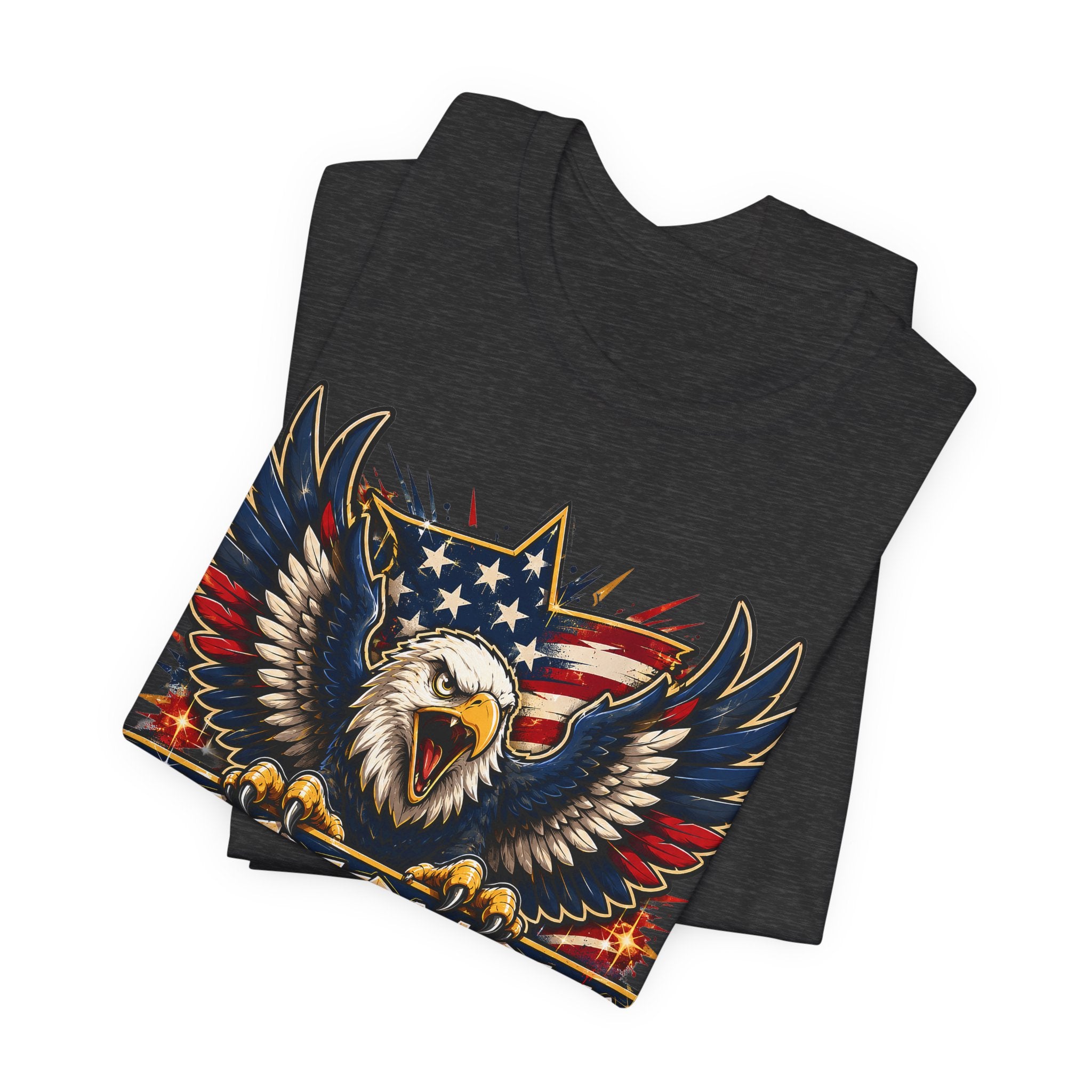 Let Freedom Ring Bald Eagle T-Shirt | 4th of July Patriotic American Flag Graphic Tee