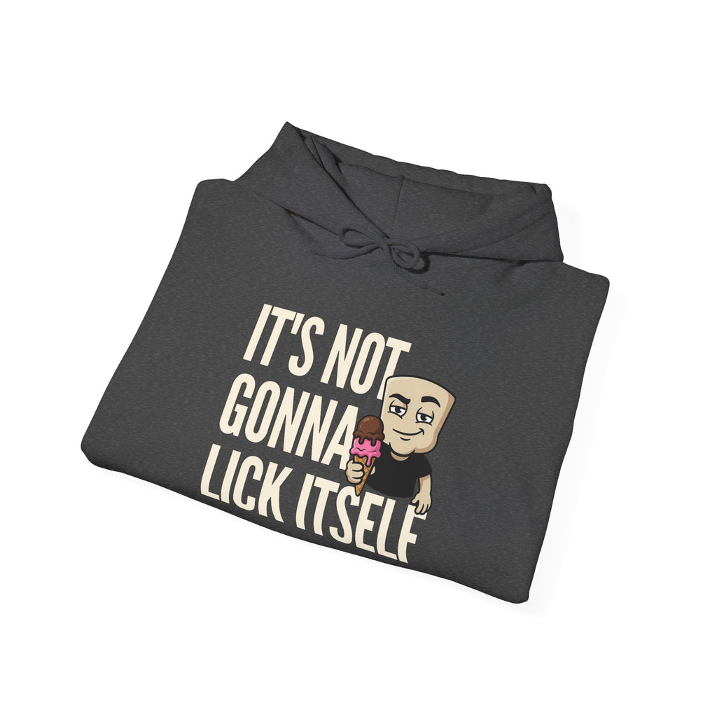 It's Not Gonna Lick Itself Hoodie | Funny Ice Cream Adult Humor Naughty Graphic Sweatshirt Gift