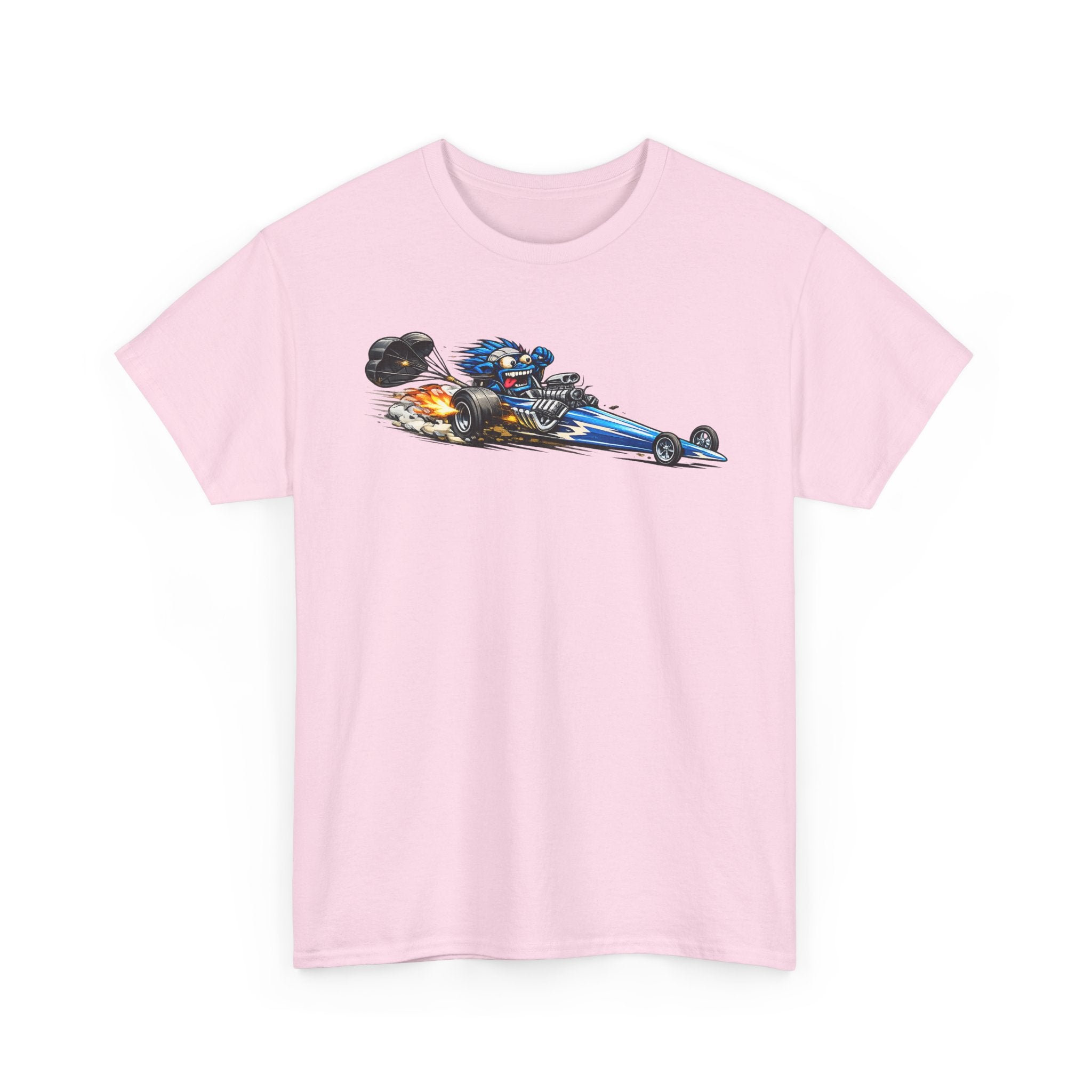 Flaming Dragster Graphic Tee | Retro Hot Rod Racing Car T-Shirt, Unisex Kustom Art Gift