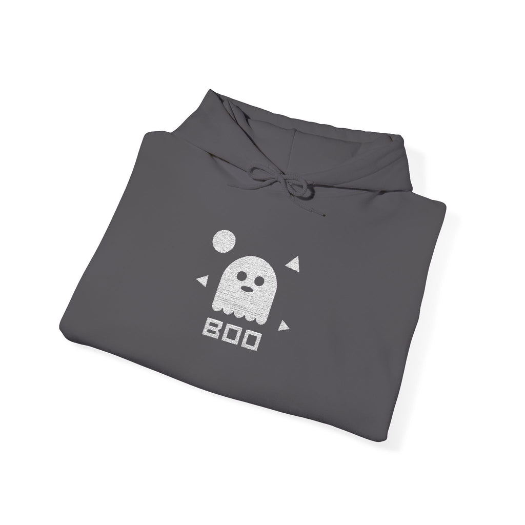 Pixel Ghost Hoodie | Cute Retro 8-Bit Boo Ghost Sweatshirt, Unisex Gamer Halloween Gift Pullover