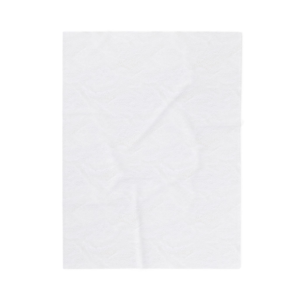 Velveteen plush blanket plain white fabric, smooth surface