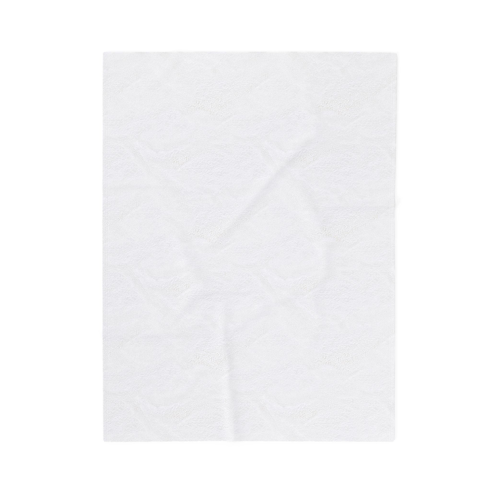 Velveteen plush blanket plain white fabric, smooth surface