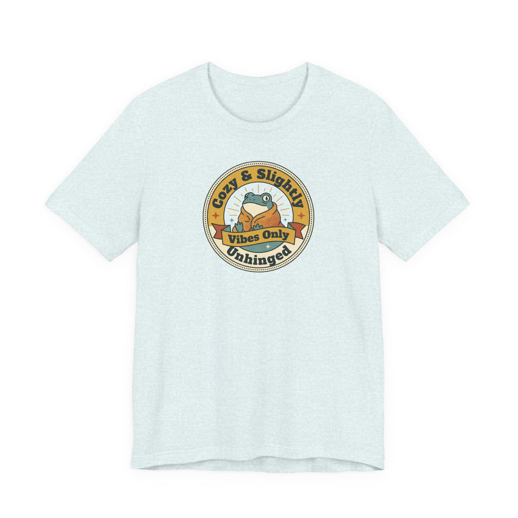 Cozy & Slightly Unhinged Vibes Only T-Shirt | Retro Sloth Graphic Tee
