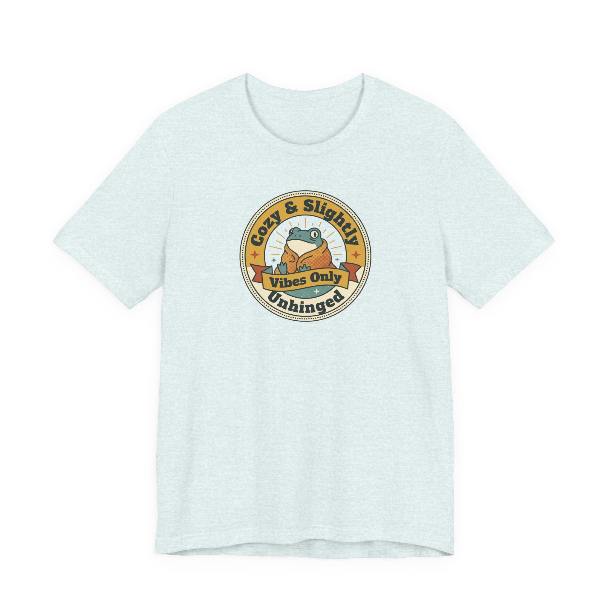 Cozy & Slightly Unhinged Vibes Only T-Shirt | Retro Sloth Graphic Tee