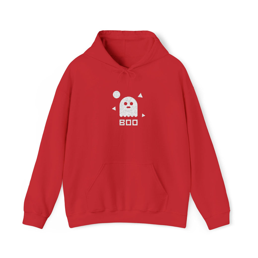 Pixel Ghost Hoodie | Cute Retro 8-Bit Boo Ghost Sweatshirt, Unisex Gamer Halloween Gift Pullover