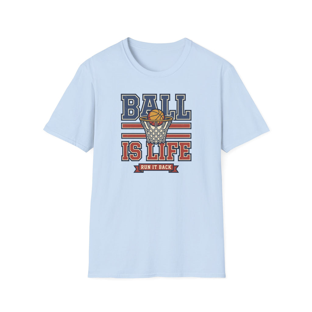 Basketball T-Shirt | Ball Is Life Retro Hoops Graphic Tee
