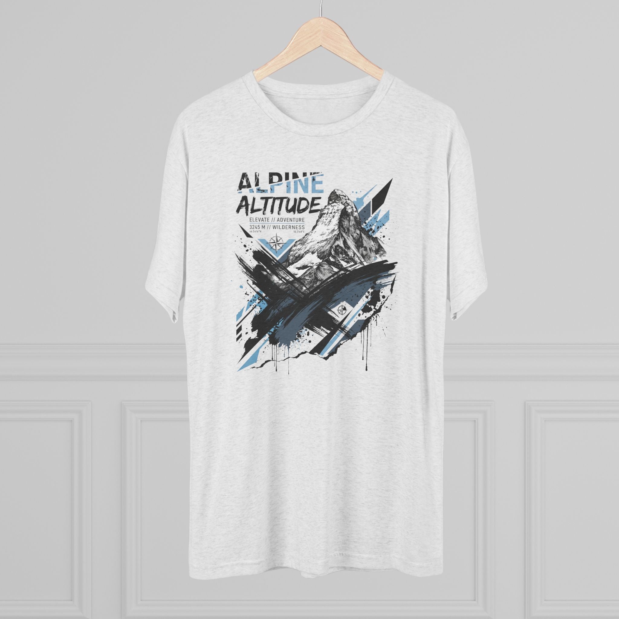 Alpine Altitude T-Shirt Mountain Peak Illustration Graphic Tee Hiking Gift Outdoor Nature Adventure Unisex