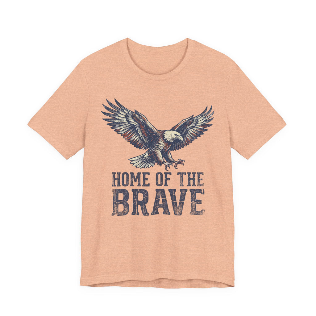 Home of the Brave Bald Eagle T-Shirt — Patriotic Americana Graphic Tee