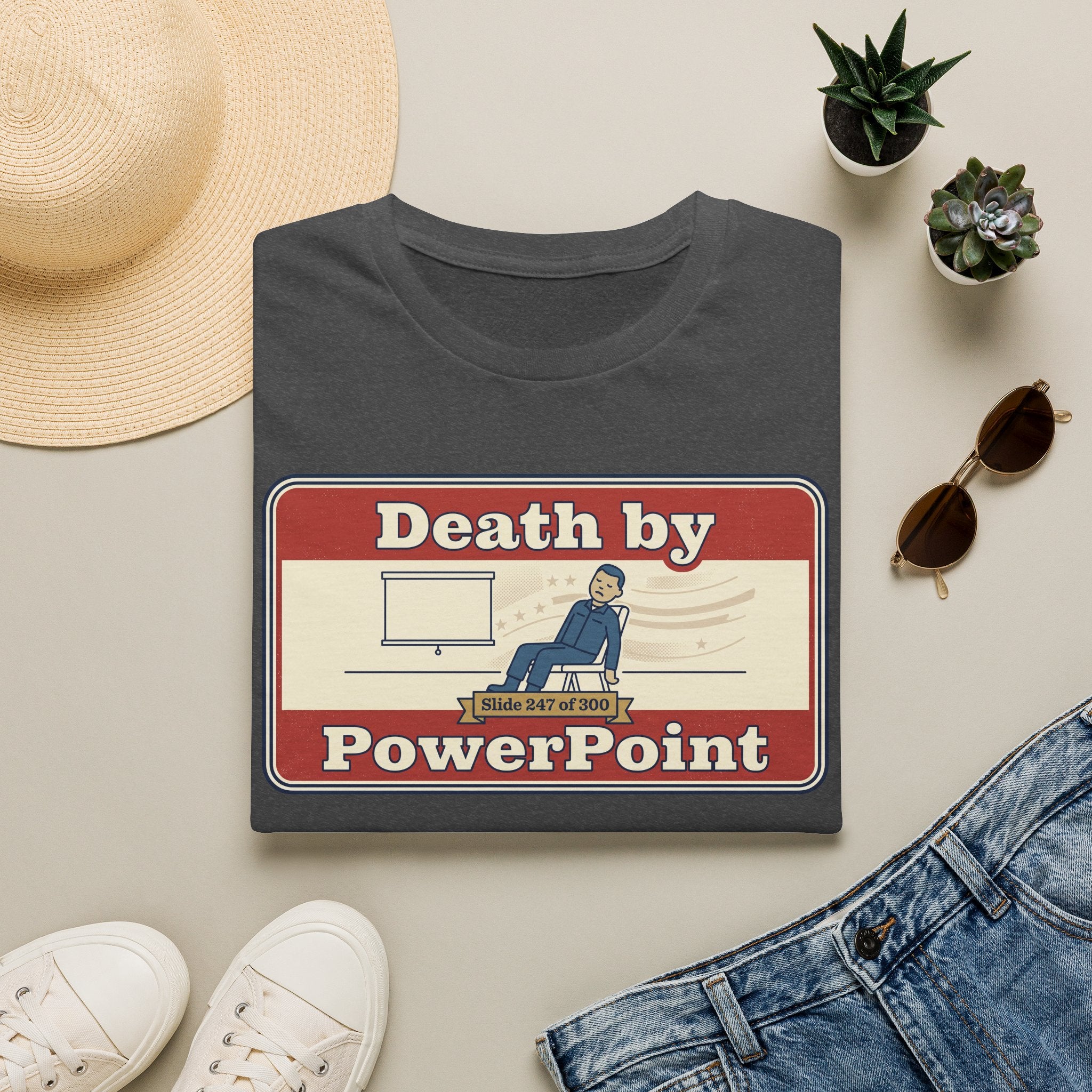 Death by PowerPoint T-Shirt | Funny Presentation Humor Tee