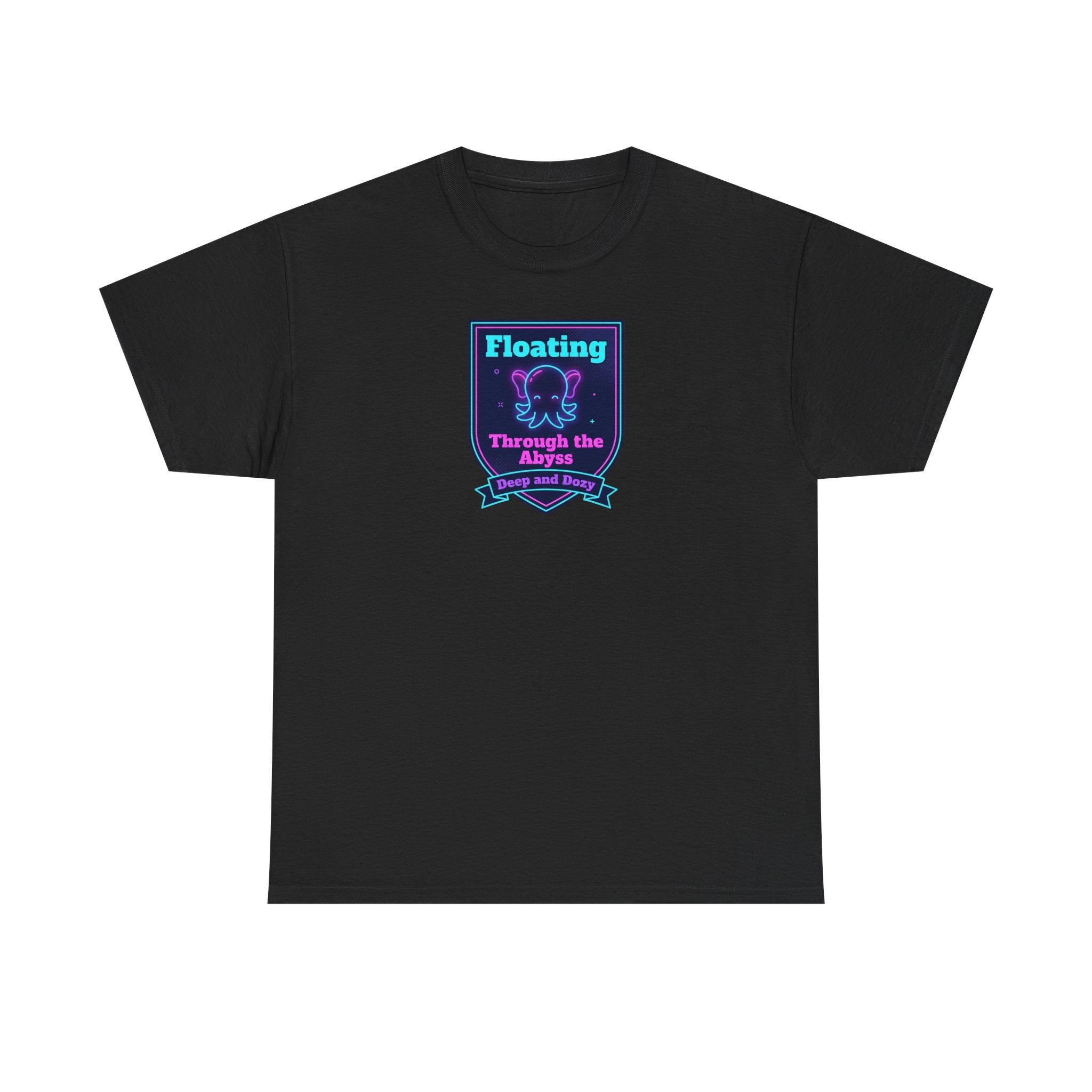 Floating Through the Abyss Tee | Neon Octopus Graphic