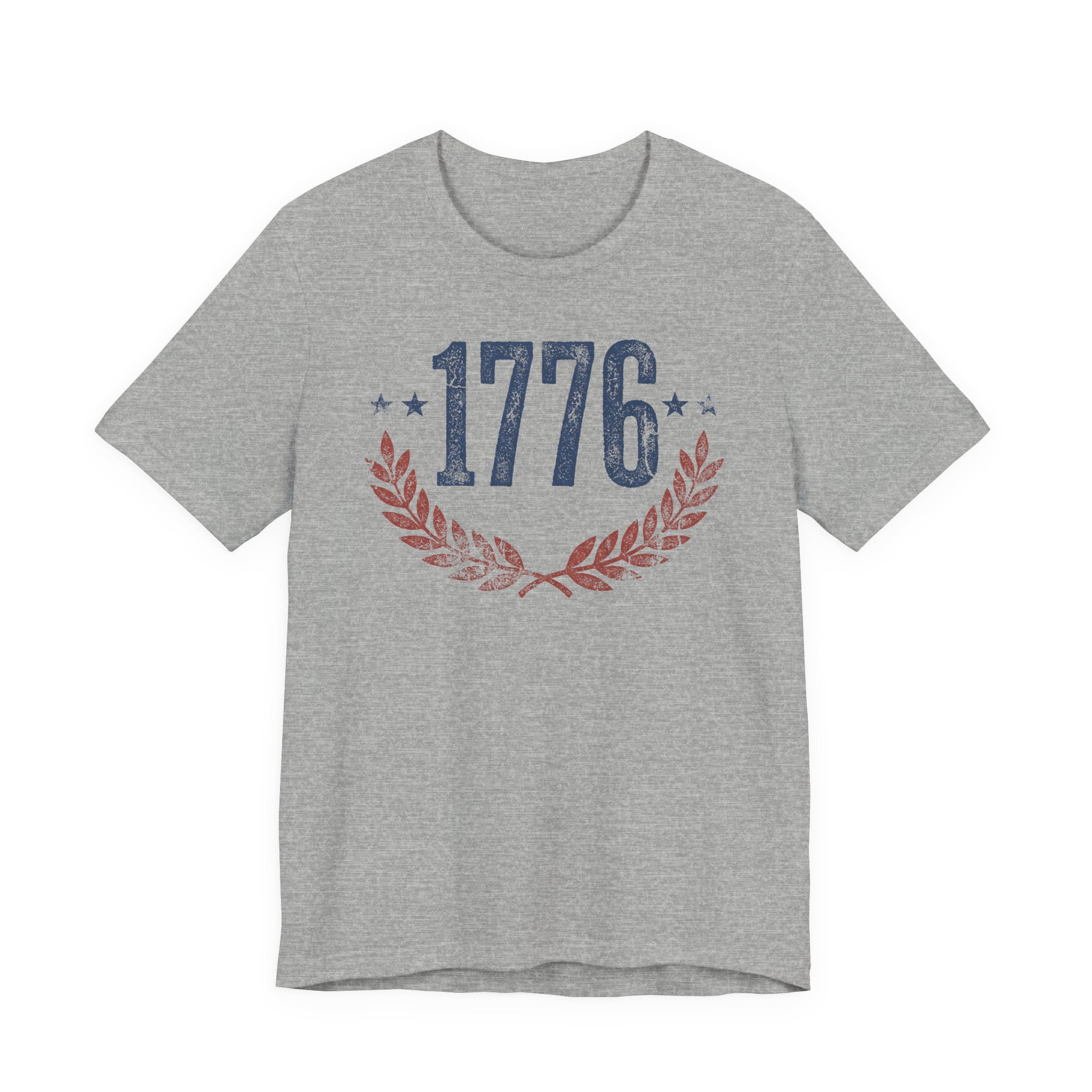 1776 Laurel Wreath T-Shirt | Patriotic American Revolution History Independence Day Graphic Tee