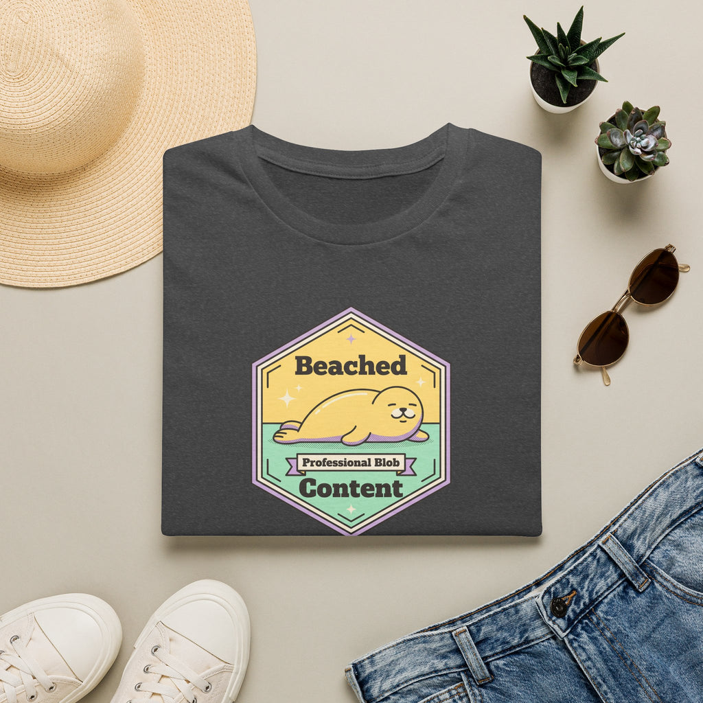 Beached Content seal badge T-Shirt | Cute beach seal design
