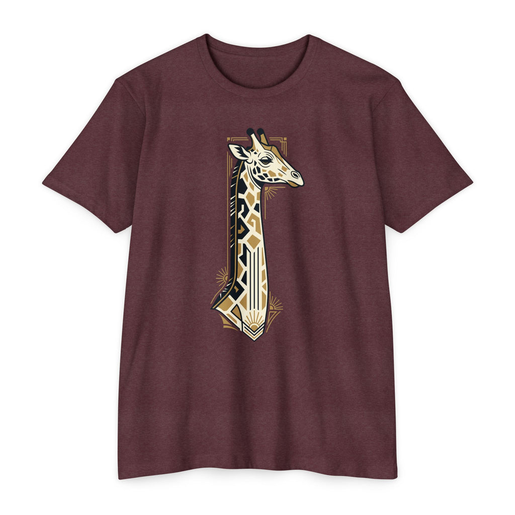 Giraffe T-Shirt Art Deco Geometric Safari Illustration Graphic Tee Animal Lover Gift Unisex