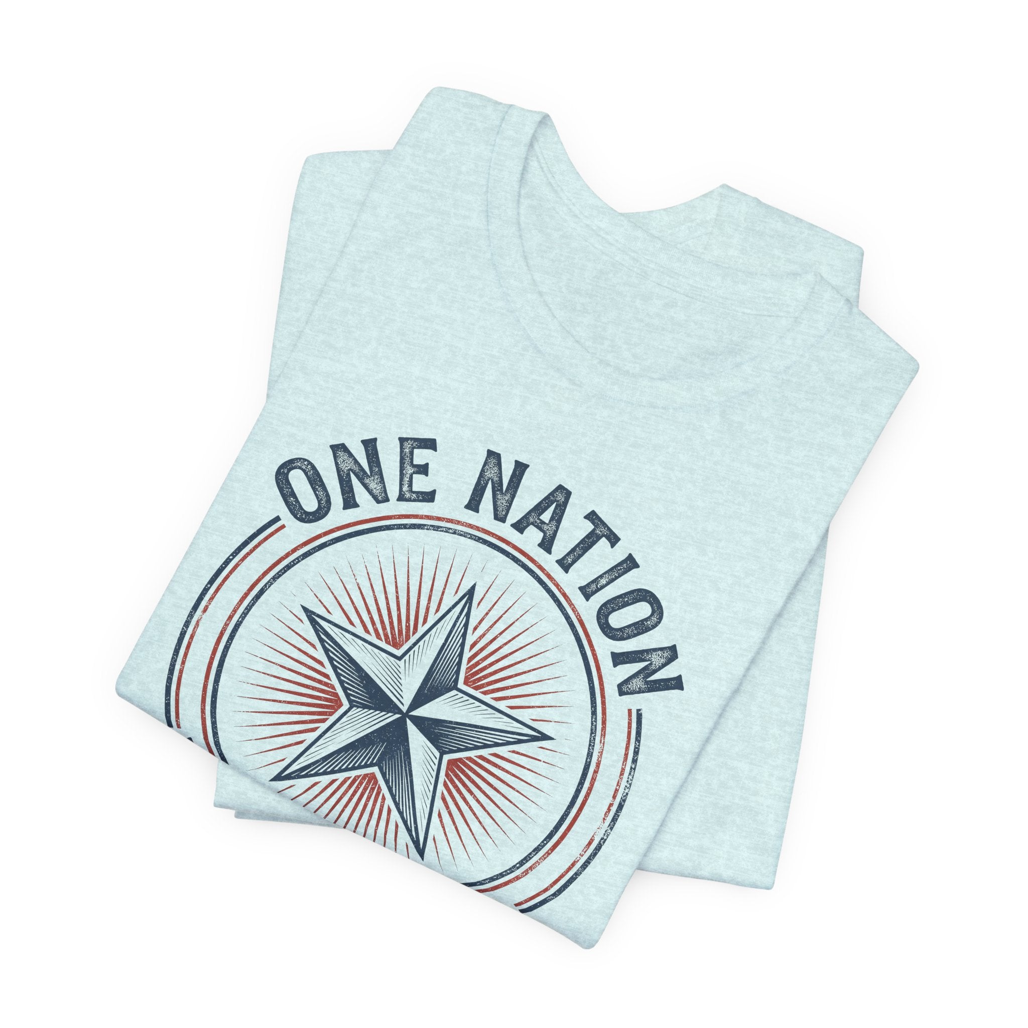 One Nation Under God T-Shirt | Patriotic Christian Faith Americana Star Graphic Tee