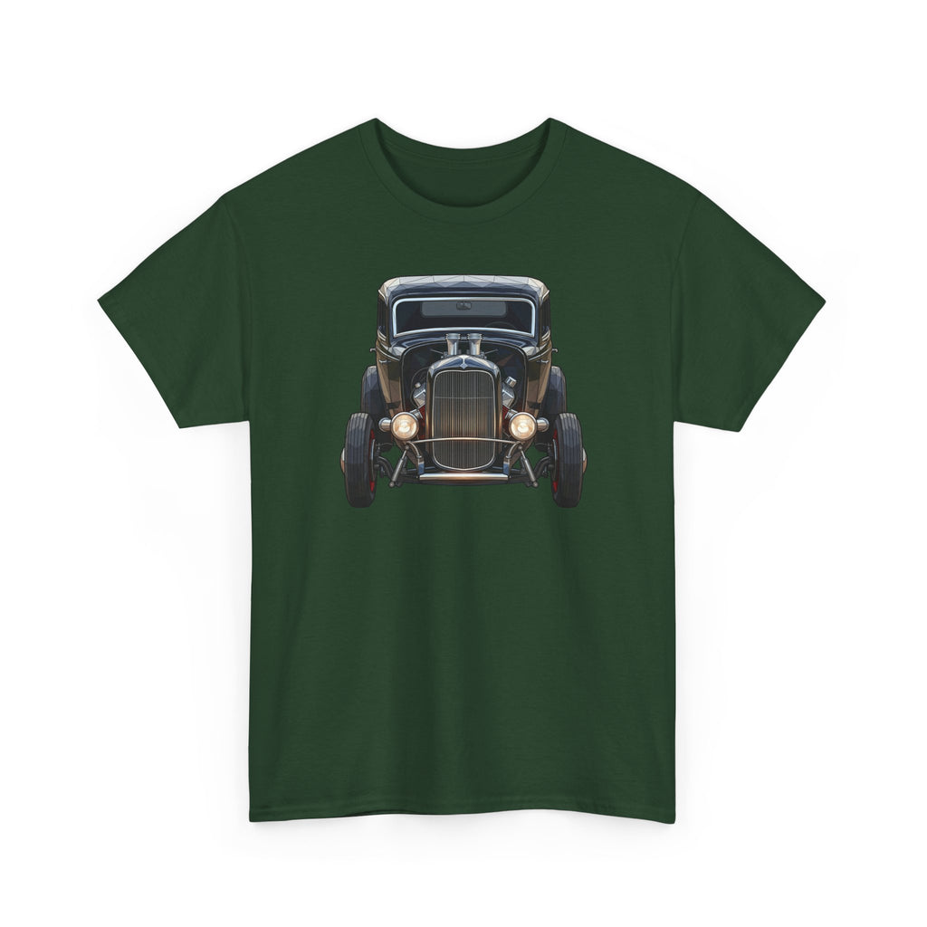 Vintage Hot Rod Front and Rear Tee | Classic Car Graphic Shirt