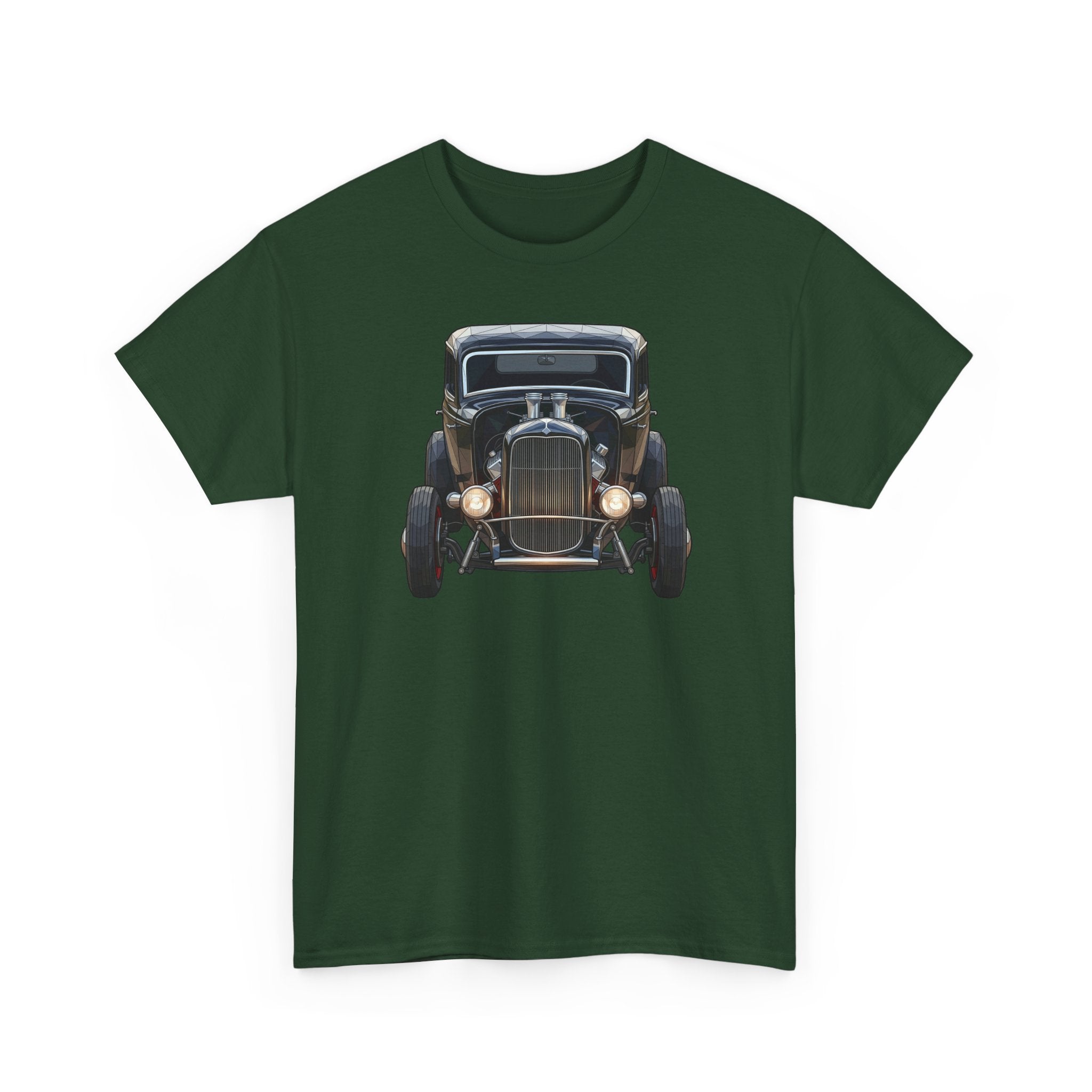 Vintage Hot Rod Front and Rear Tee | Classic Car Graphic Shirt