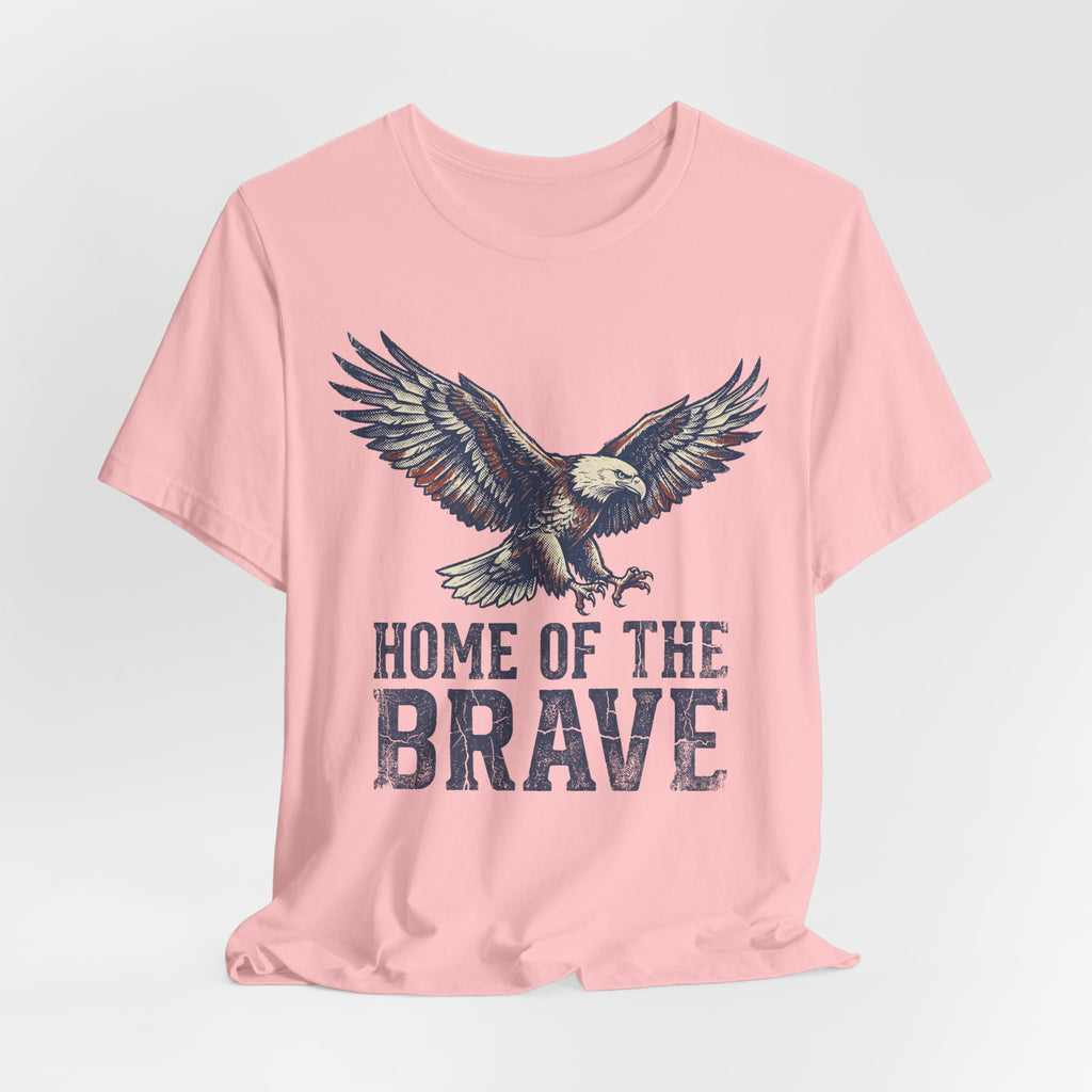 Home of the Brave Bald Eagle T-Shirt — Patriotic Americana Graphic Tee