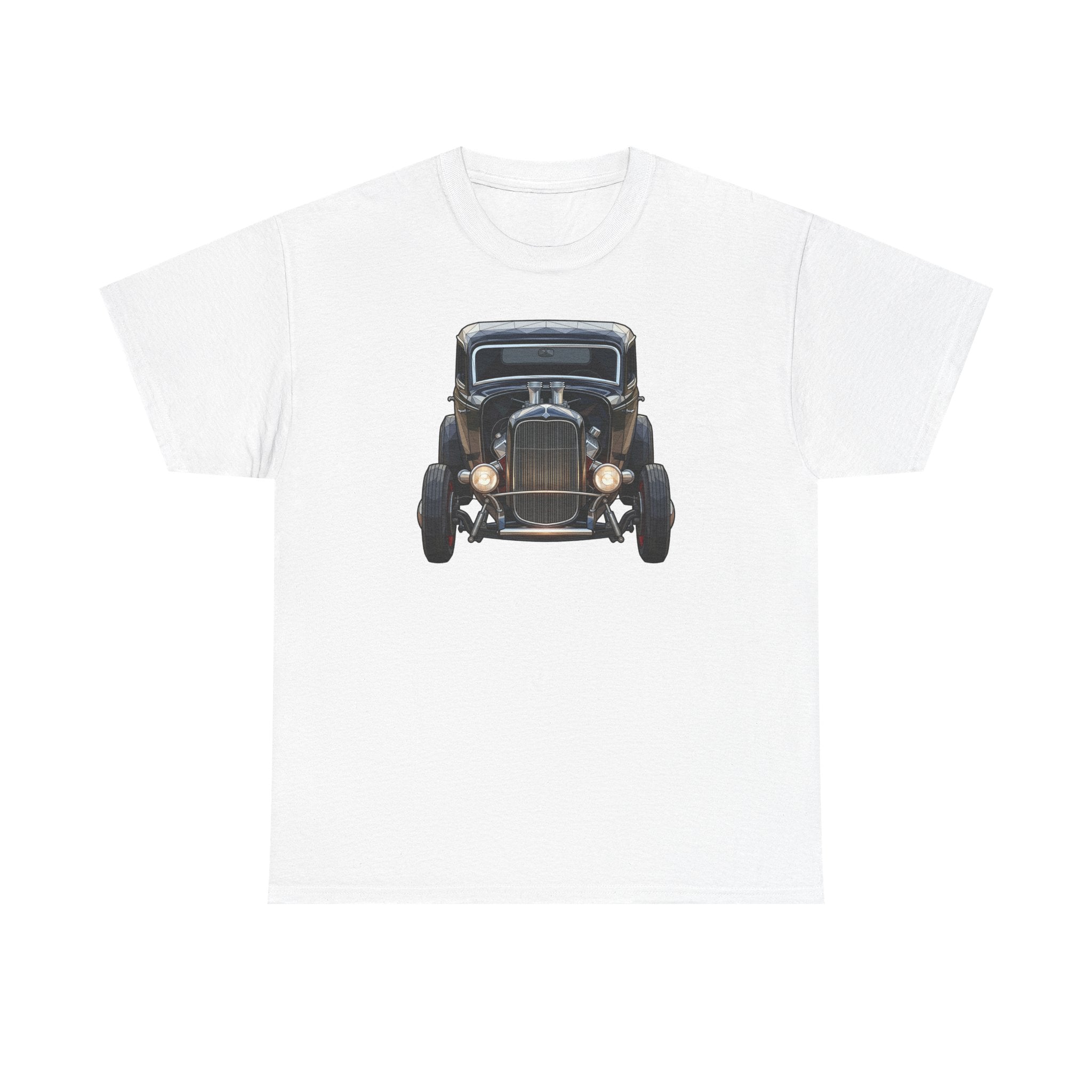 Vintage Hot Rod Front and Rear Tee | Classic Car Graphic Shirt