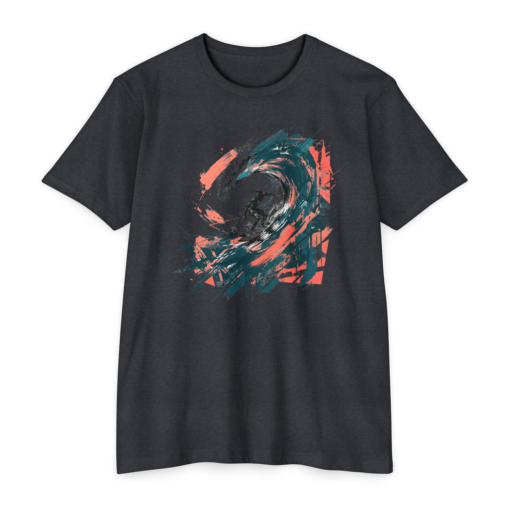 Surfer T-Shirt Wave Paintbrush Art Abstract Ocean Surf Graphic Tee Surfer Gift Beach Lover Unisex