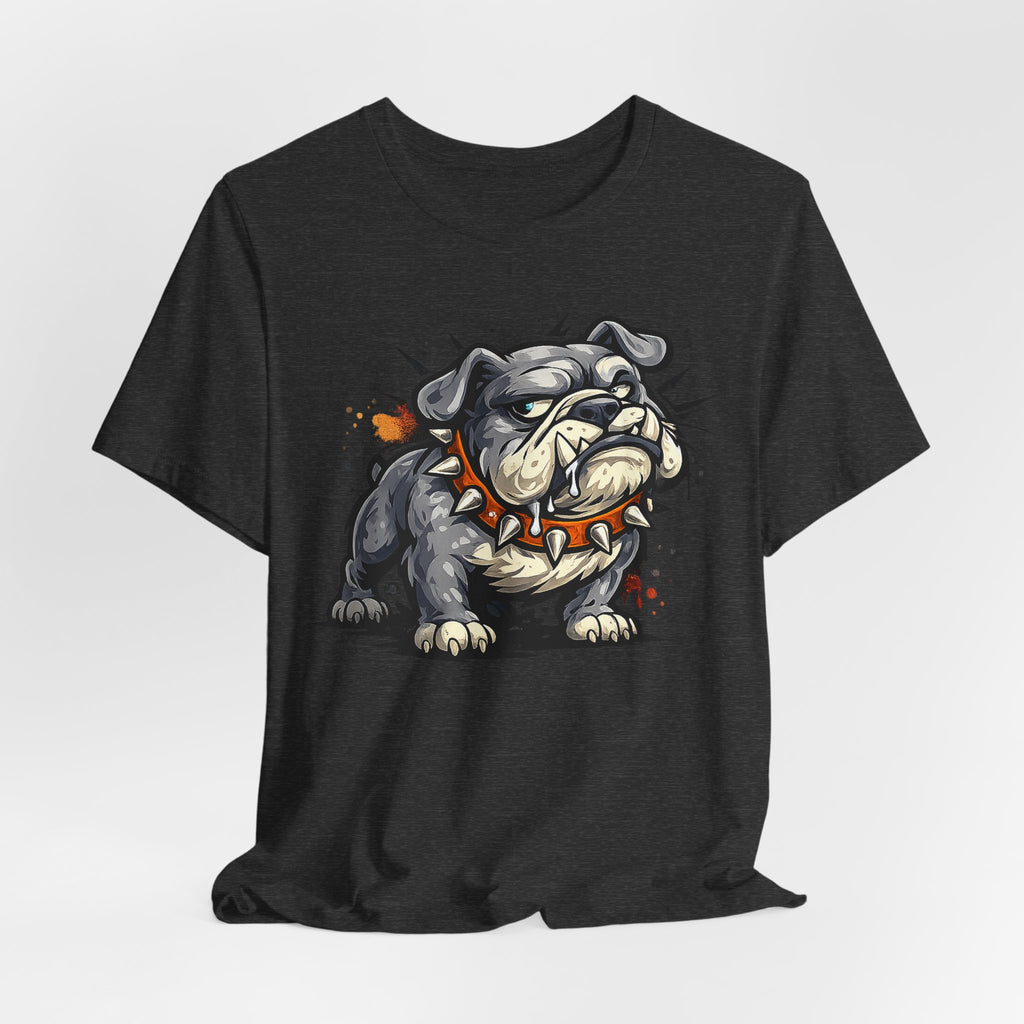 Bulldog Illustration Tee | Tough Cartoon Bulldog Graphic T-Shirt, Fierce Dog Art Unisex Gift