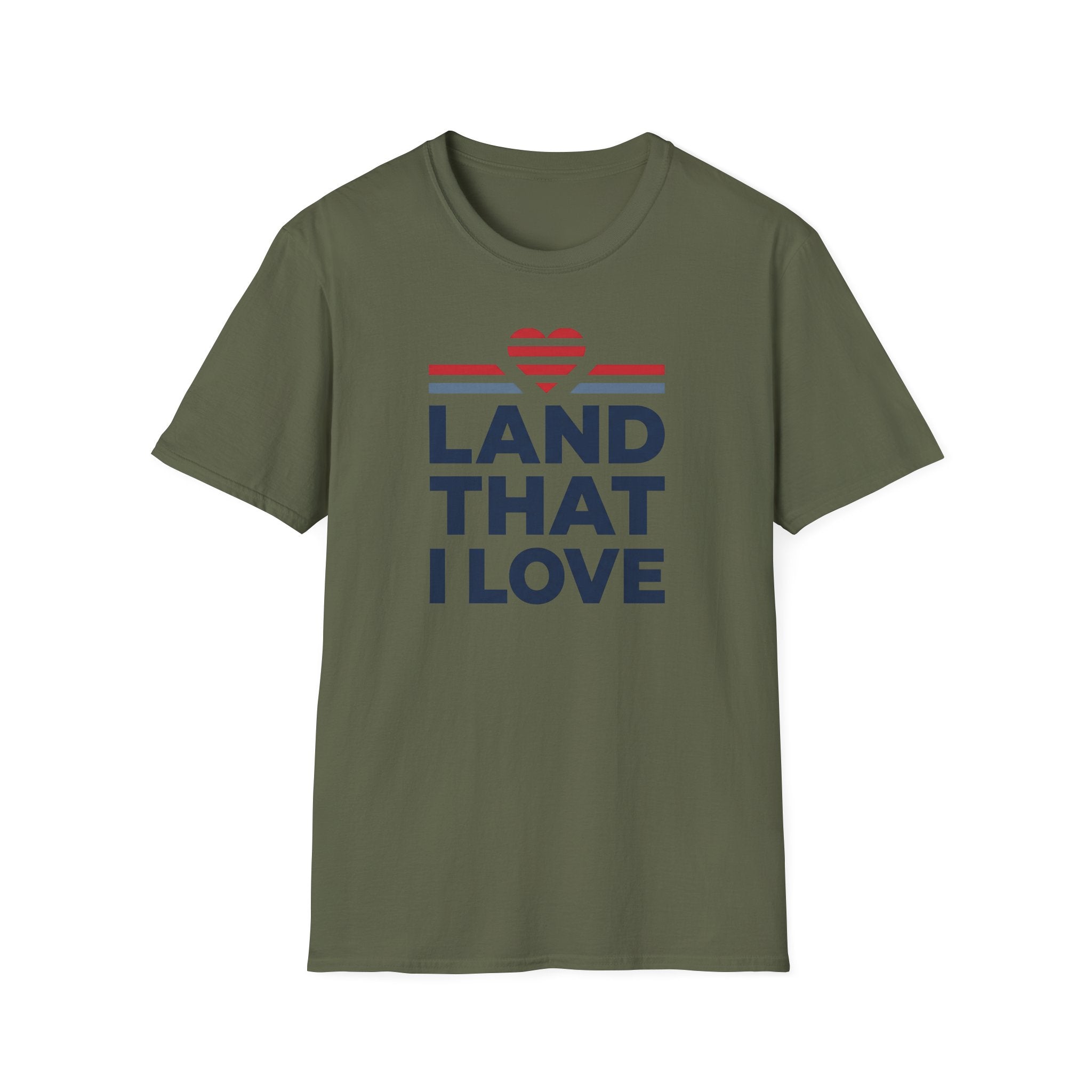 Land That I Love T-Shirt | Patriotic USA Heart Tee, America Pride Shirt, 4th of July Gift, Unisex Patriotic Graphic Tee