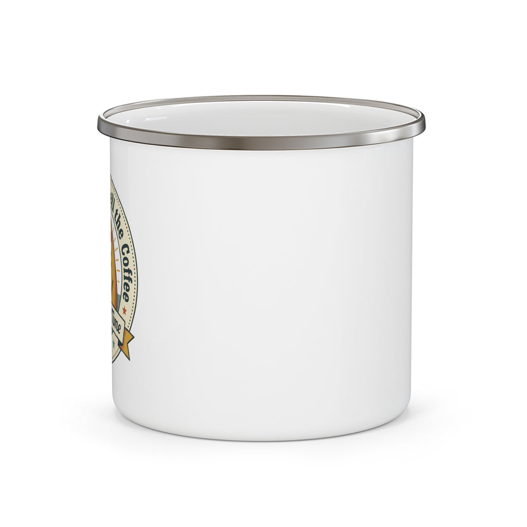 Funny Sloth Mug Slow Down & Smell the Coffee | Cute Sloth Coffee Mug | Enamel Camping Mug | Coffee Lover Gift | Take Your Time Gift