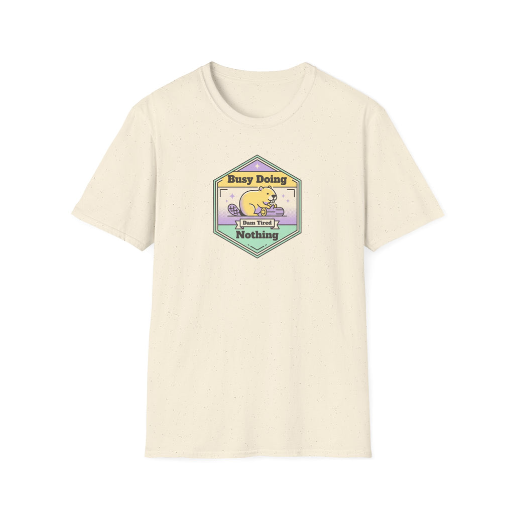 Funny Sloth T-Shirt | Busy Doing Nothing Cute Pastel Sloth Graphic Tee | Lazy Day Animal Shirt Gift