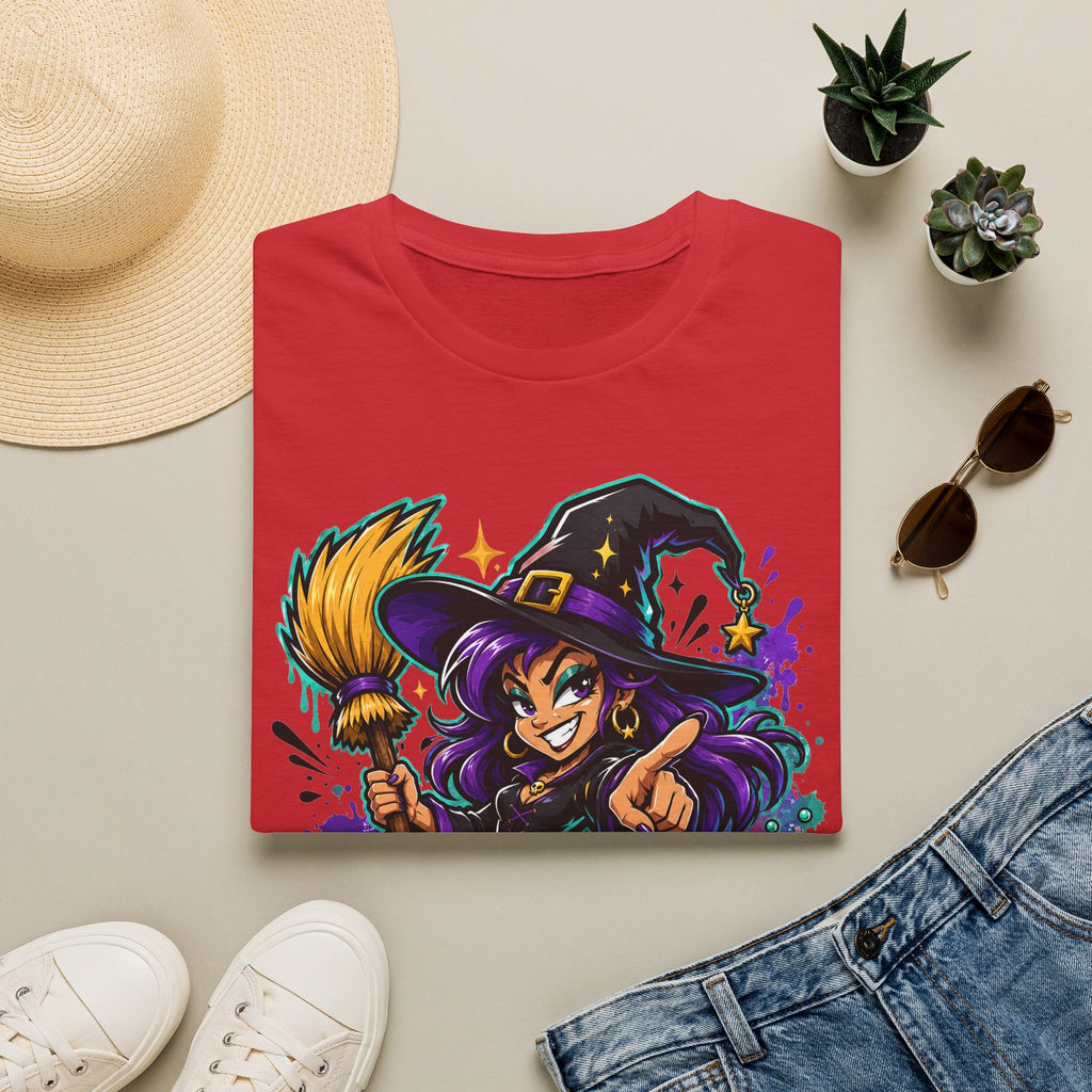 Witch Way To The Candy T-Shirt | Funny Halloween Witch Graphic Tee | Spooky Season Gift | Trick or Treat Shirt