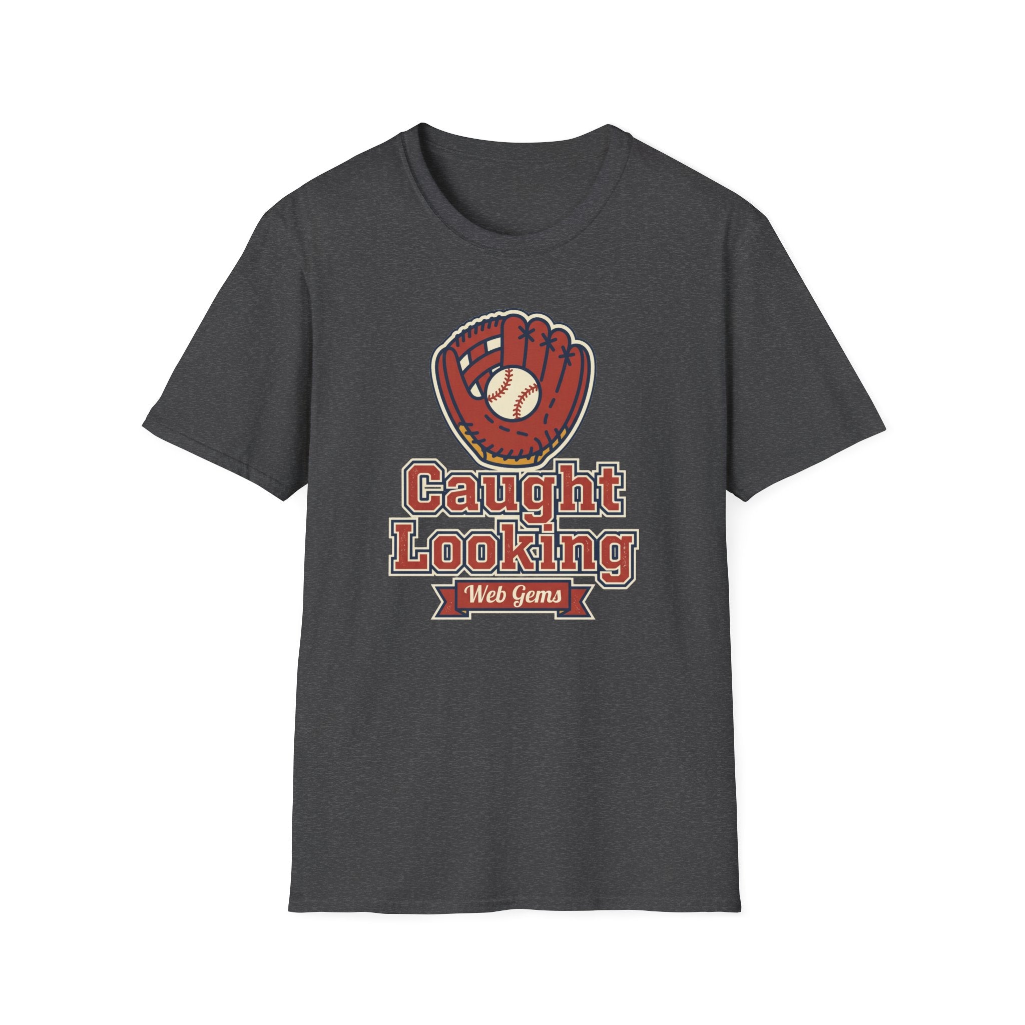 Baseball T-Shirt | Vintage Caught Looking Glove Graphic Tee
