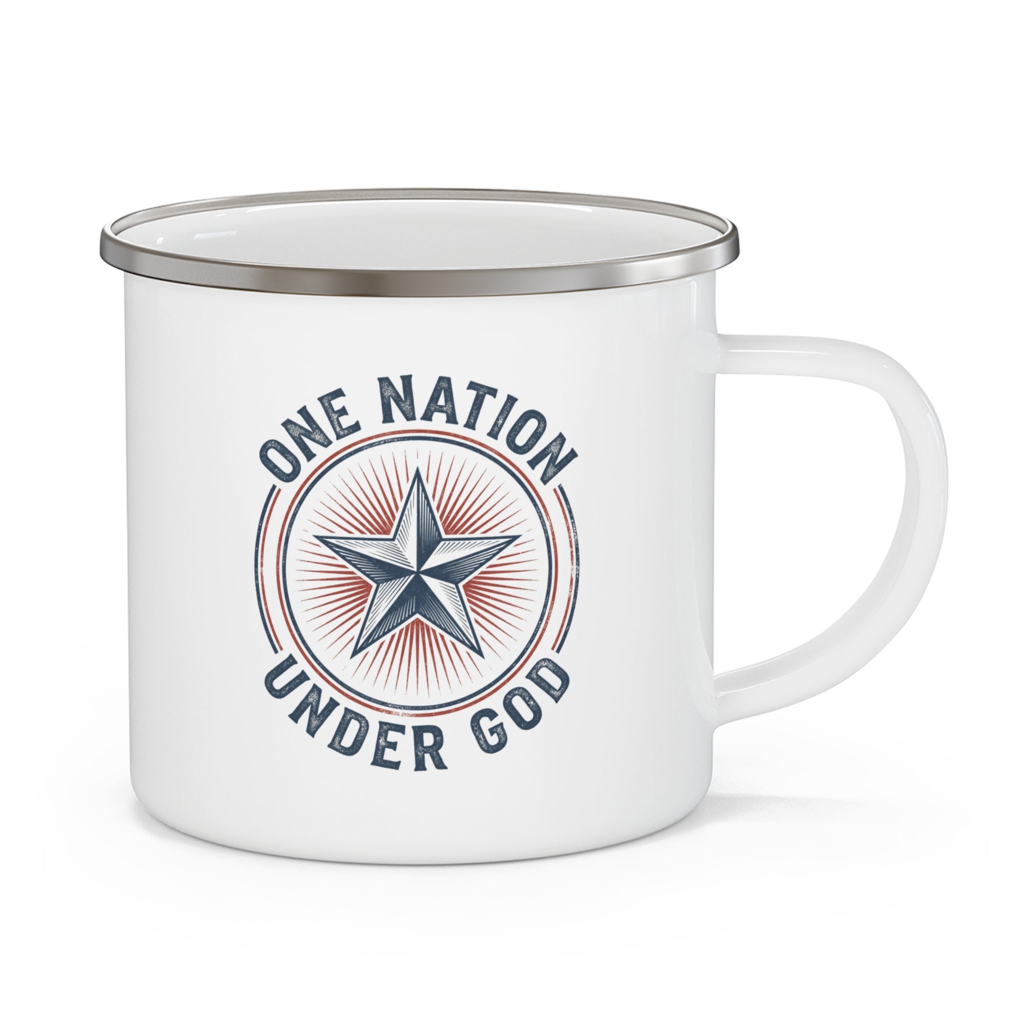 1776 Patriotic Enamel Camping Mug | Vintage American Coffee Mug | 4th of July Gift | Independence Day Mug | Rustic Outdoor Camp Cup