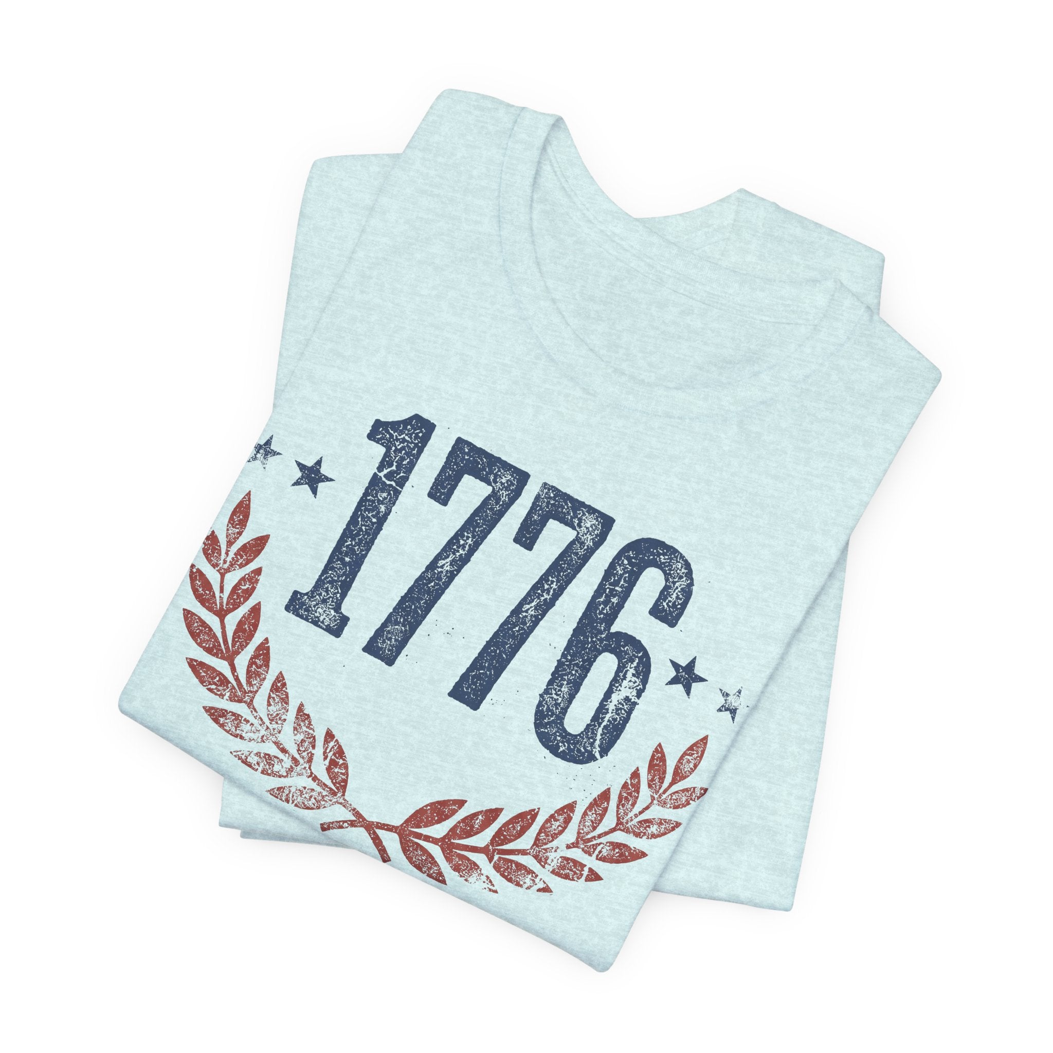 1776 Laurel Wreath T-Shirt | Patriotic American Revolution History Independence Day Graphic Tee
